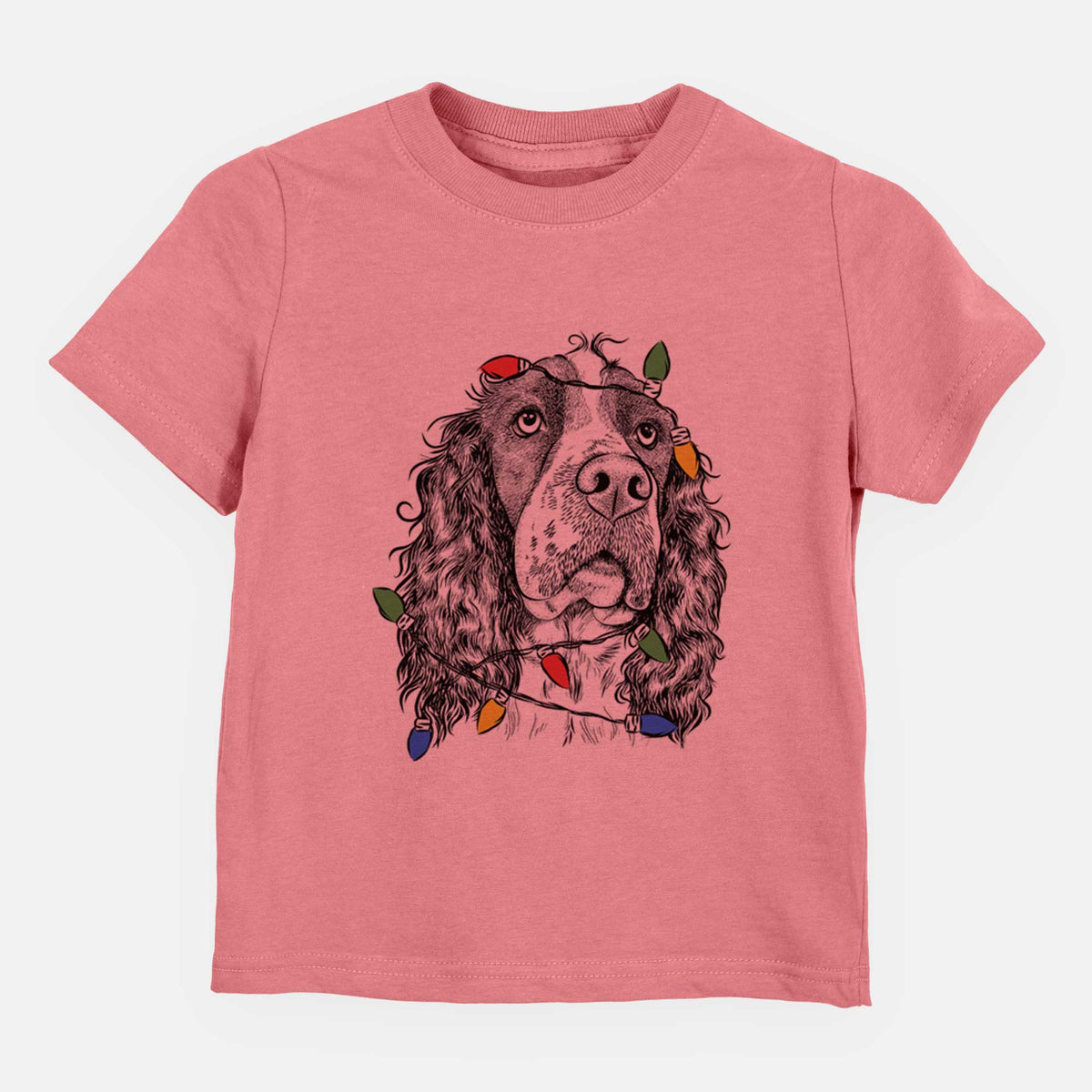Christmas Lights Millie Mae the English Springer Spaniel - Kids/Youth/Toddler Shirt