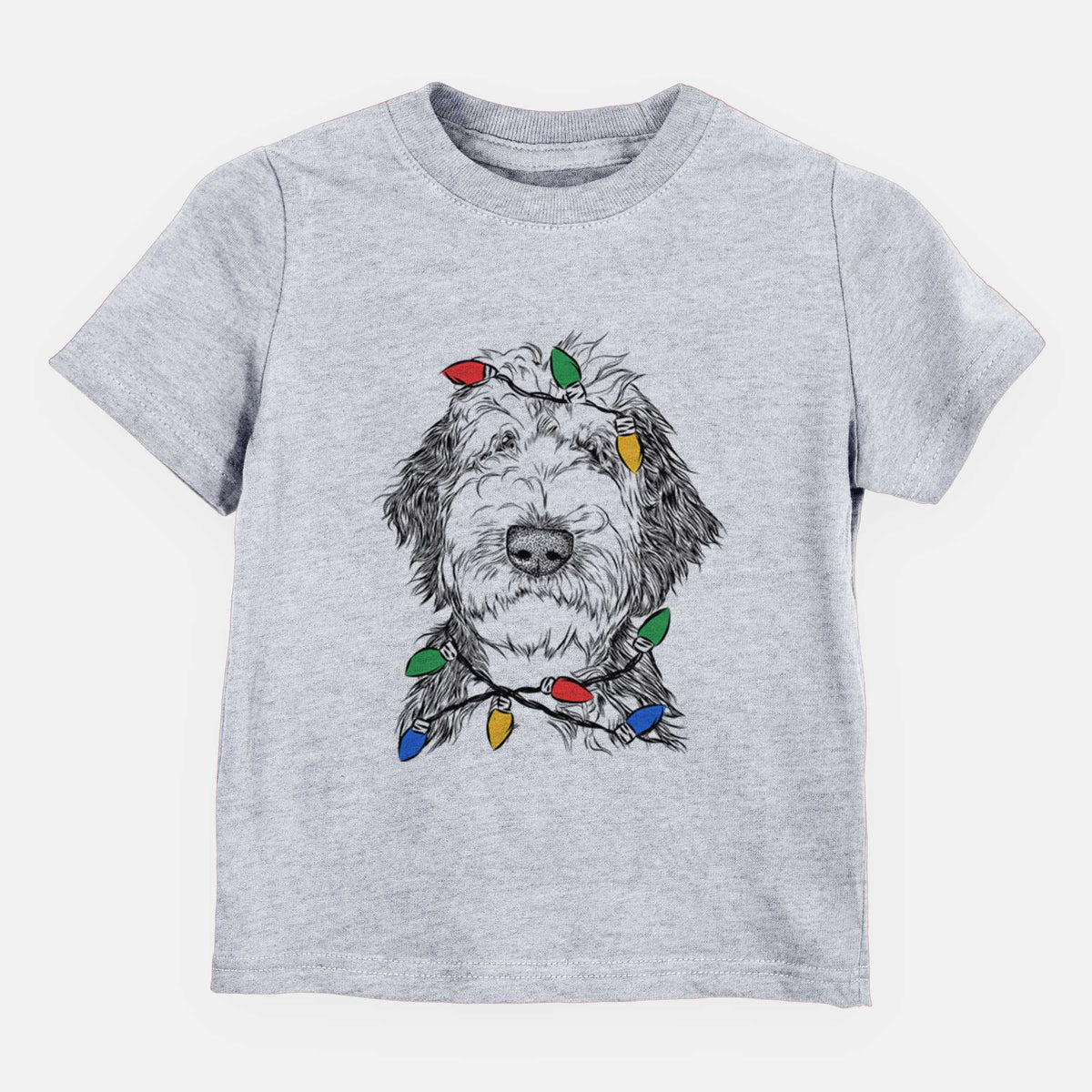 Christmas Lights Milo Fluff the Sheepadoodle - Kids/Youth/Toddler Shirt