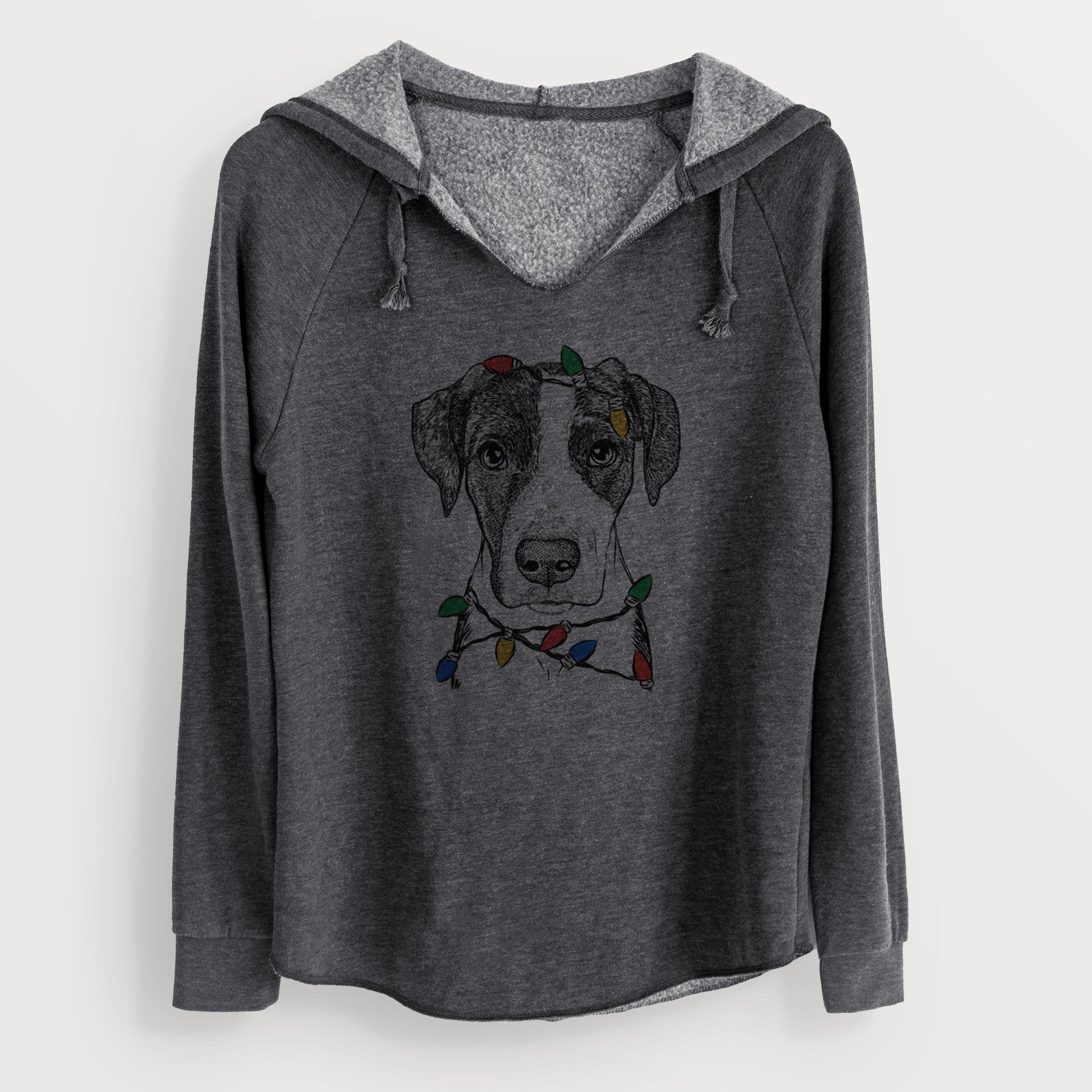 Christmas Lights Milo the Mixed Breed - Cali Wave Hooded Sweatshirt