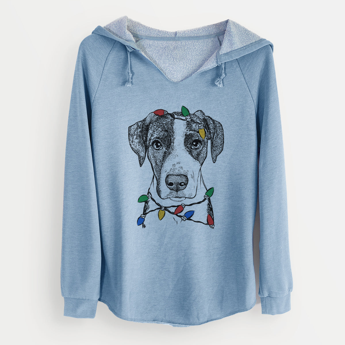 Christmas Lights Milo the Mixed Breed - Cali Wave Hooded Sweatshirt