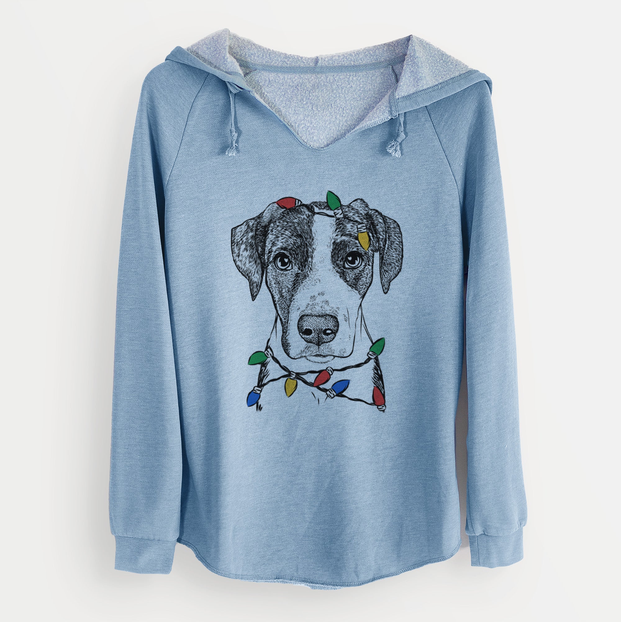 Christmas Lights Milo the Mixed Breed - Cali Wave Hooded Sweatshirt