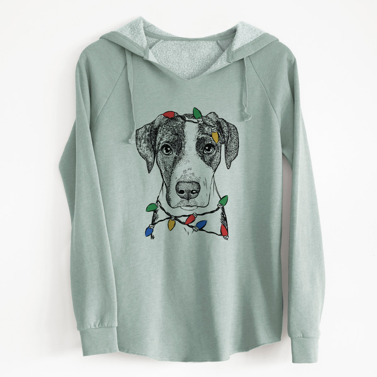 Christmas Lights Milo the Mixed Breed - Cali Wave Hooded Sweatshirt