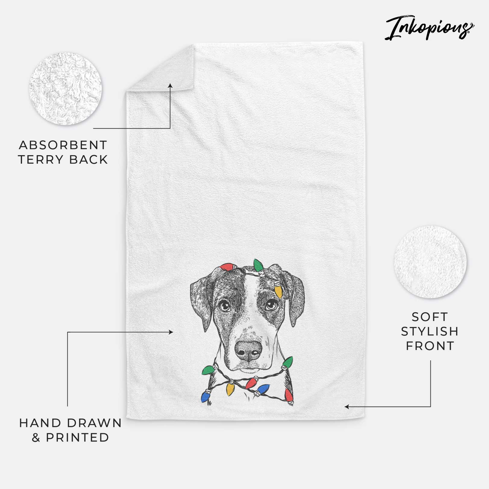 Milo the Mixed Breed Decorative Hand Towel