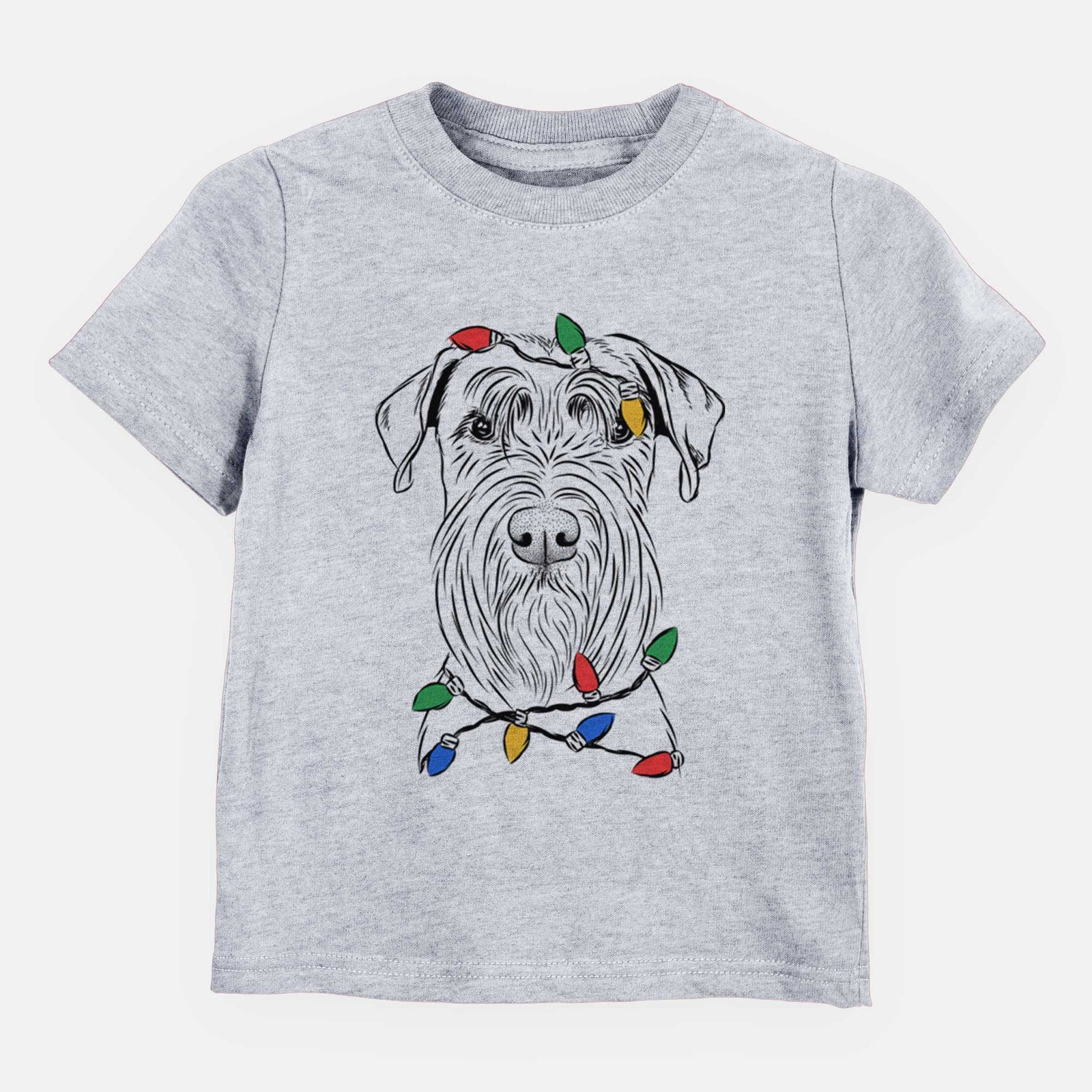Christmas Lights Milton the Schnauzer - Kids/Youth/Toddler Shirt