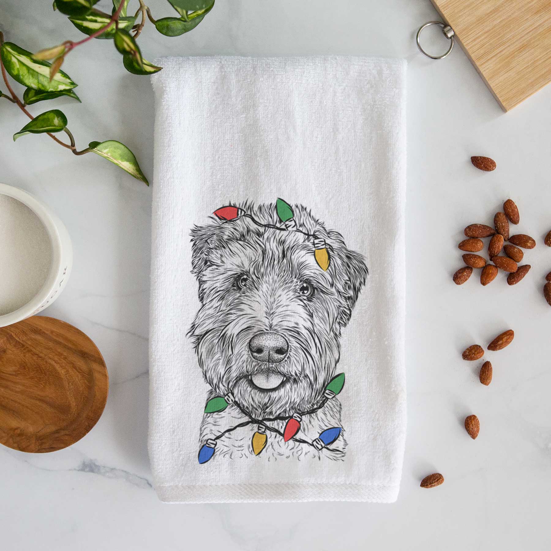 Milton the Soft Coated Wheaten Terrier Decorative Hand Towel