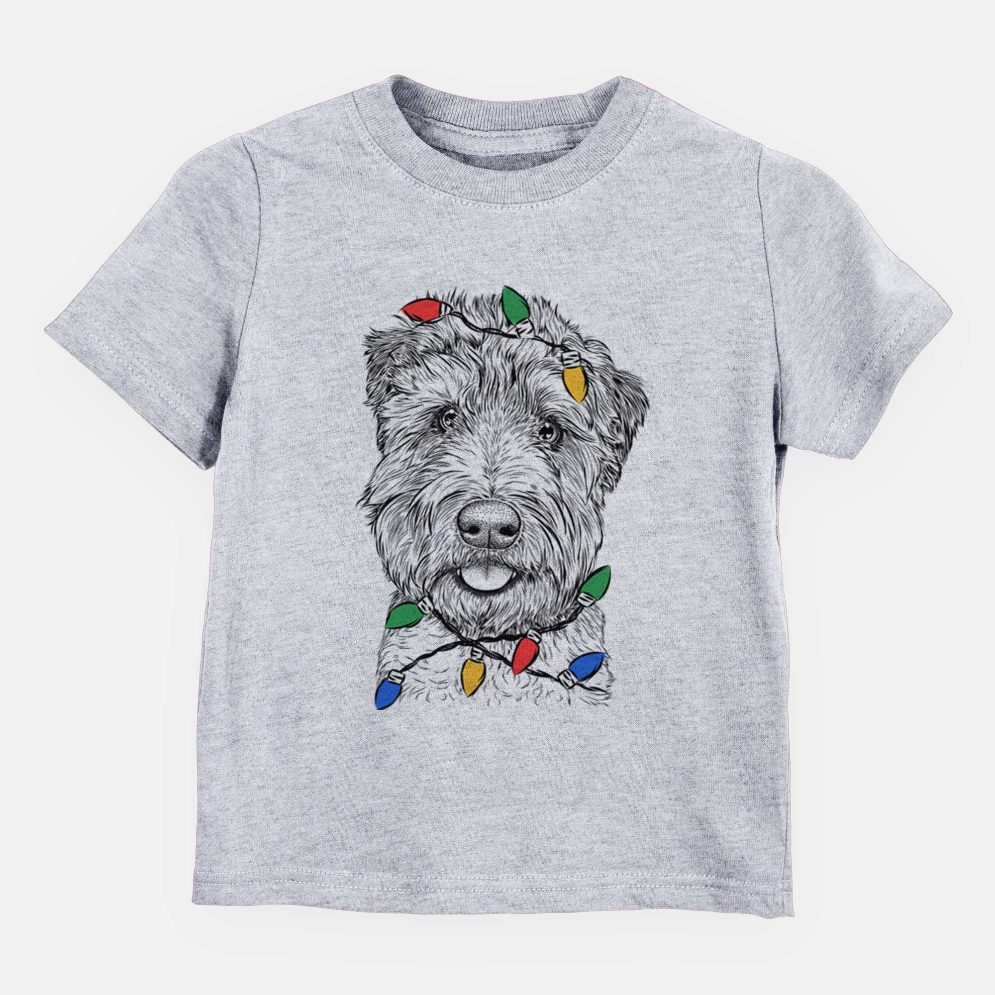 Christmas Lights Milton the Soft Coated Wheaten Terrier - Kids/Youth/Toddler Shirt