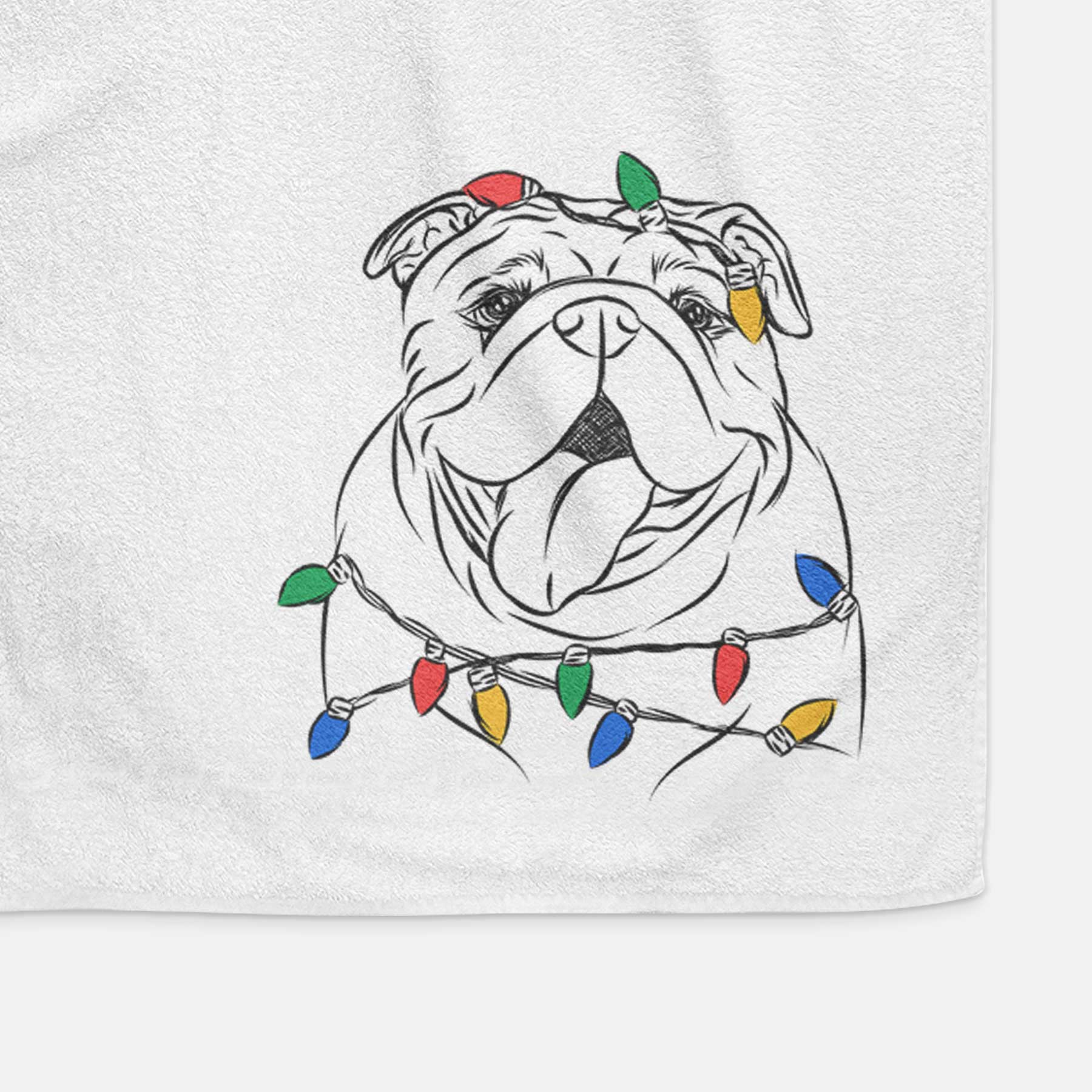 Missy Moo the English Bulldog Decorative Hand Towel