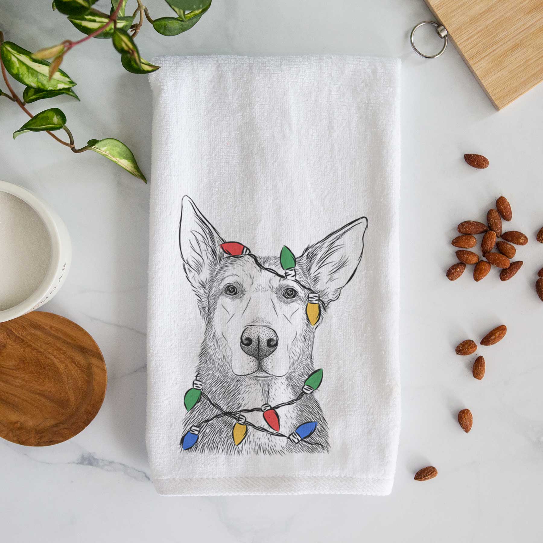 Misty the German Shepherd Mix Decorative Hand Towel