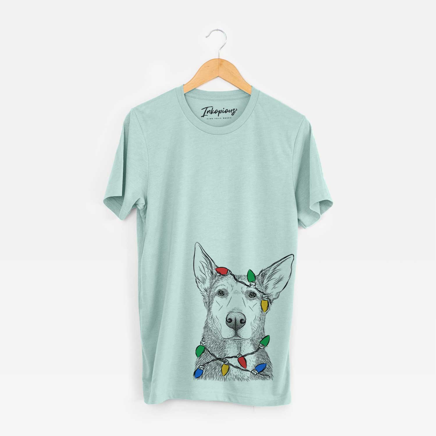 Christmas Lights Misty the German Shepherd Mix - Unisex Crewneck