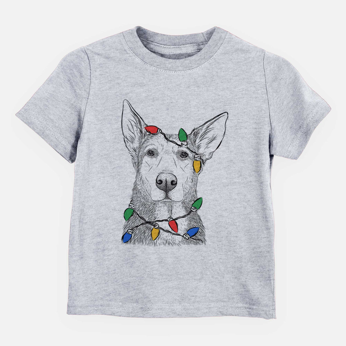 Christmas Lights Misty the German Shepherd Mix - Kids/Youth/Toddler Shirt