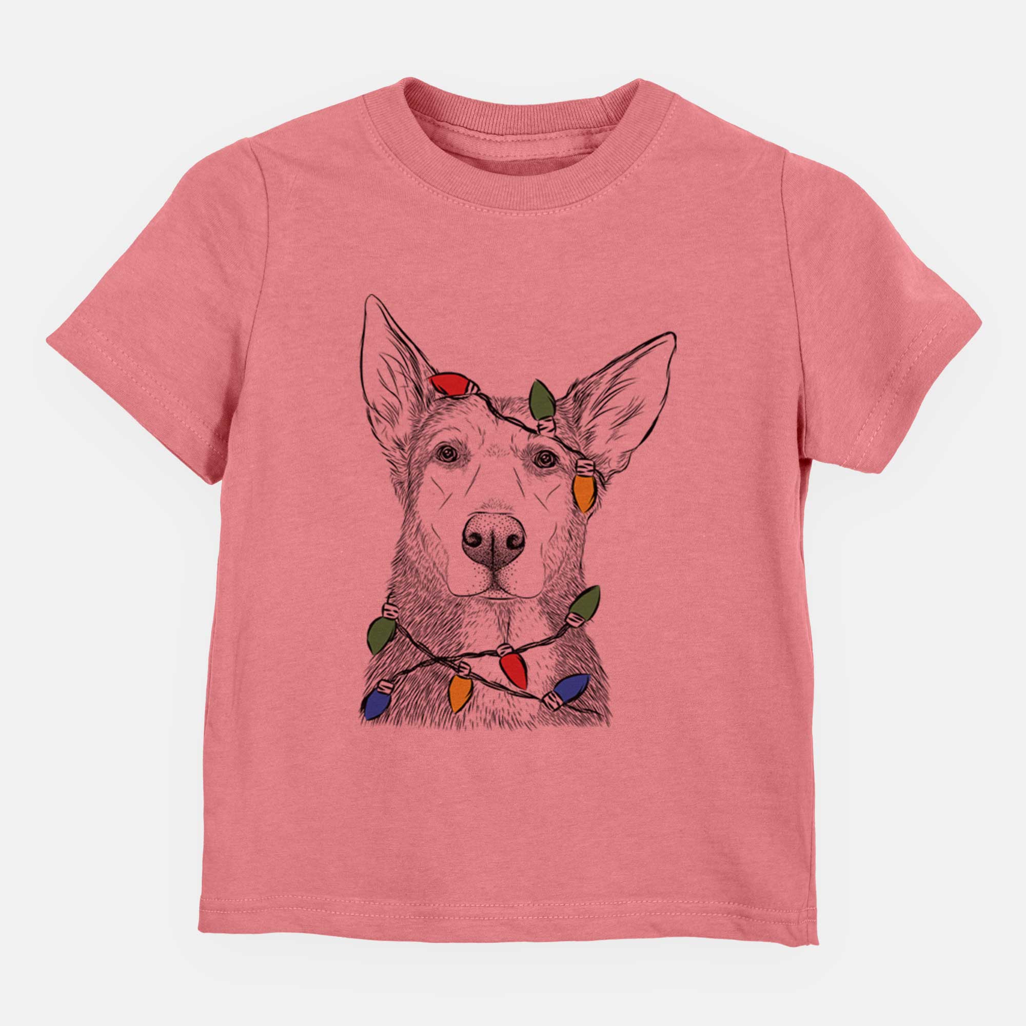 Christmas Lights Misty the German Shepherd Mix - Kids/Youth/Toddler Shirt