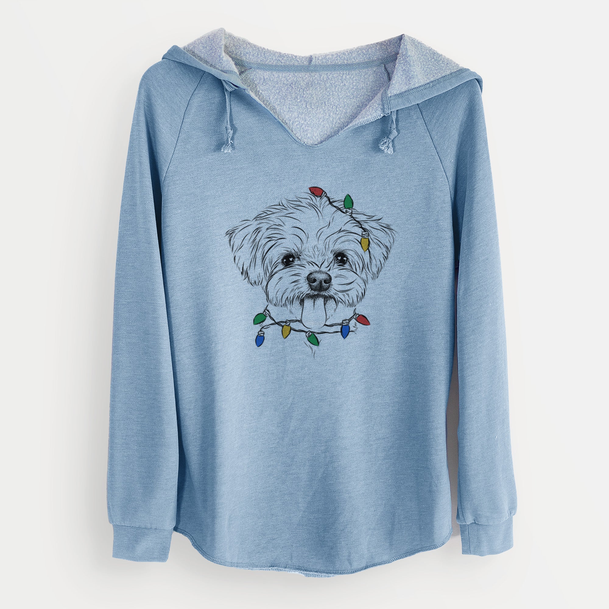 Christmas Lights Mochi the Maltese - Cali Wave Hooded Sweatshirt