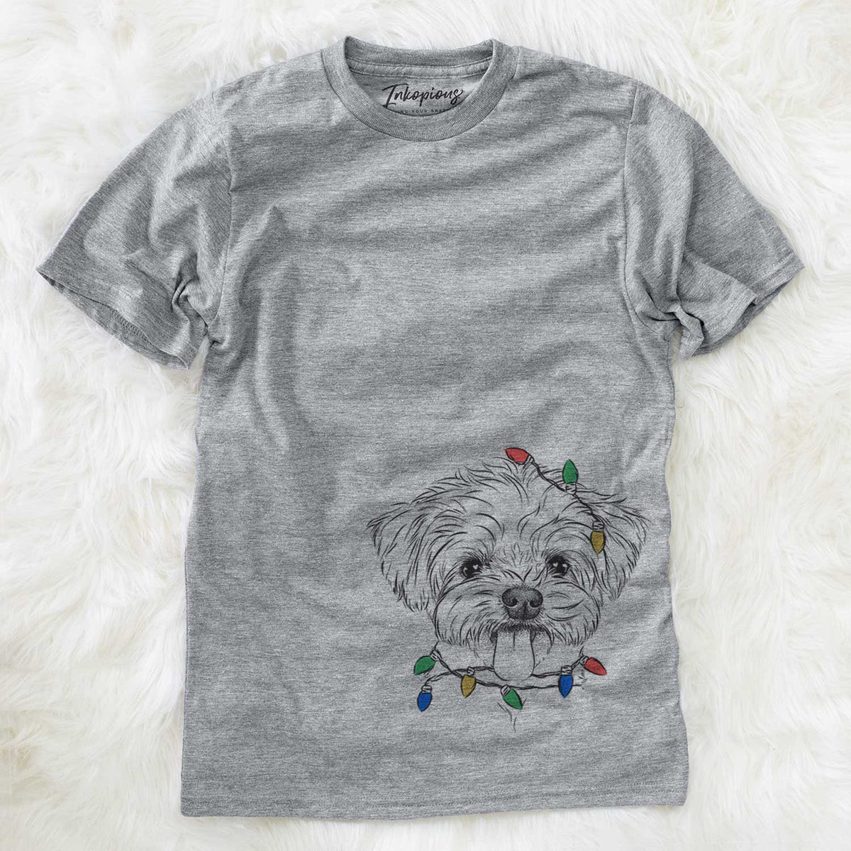 Christmas Lights Mochi the Maltese - Unisex Crewneck