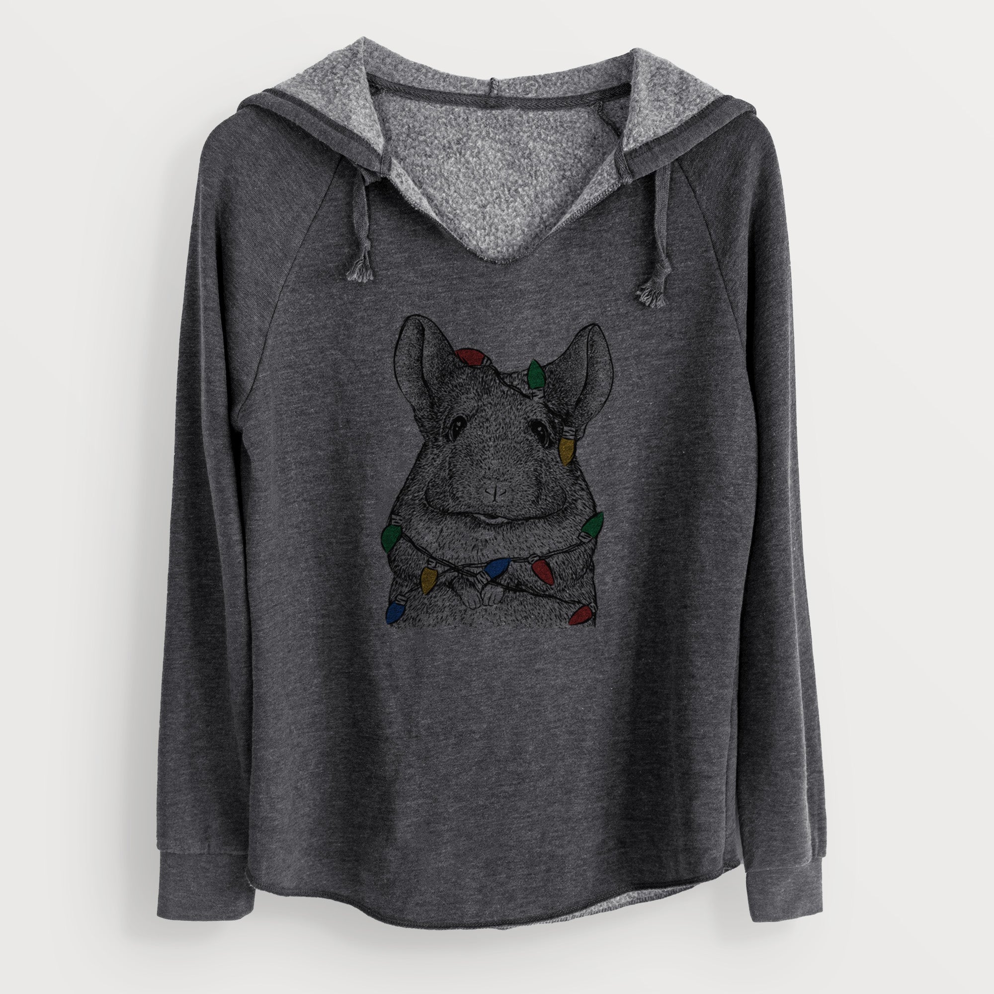 Christmas Lights Mojo the Chinchilla - Cali Wave Hooded Sweatshirt