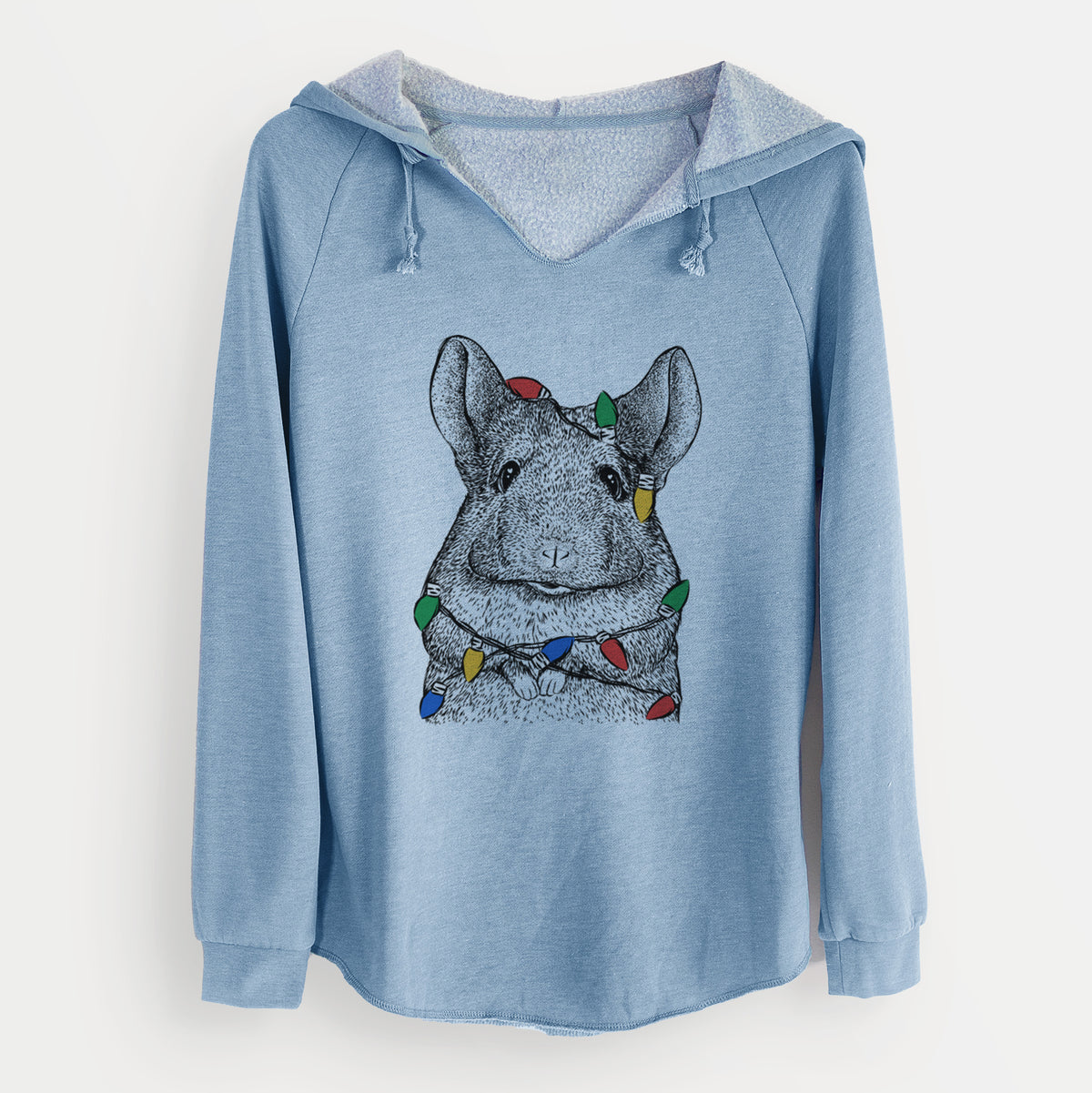 Christmas Lights Mojo the Chinchilla - Cali Wave Hooded Sweatshirt
