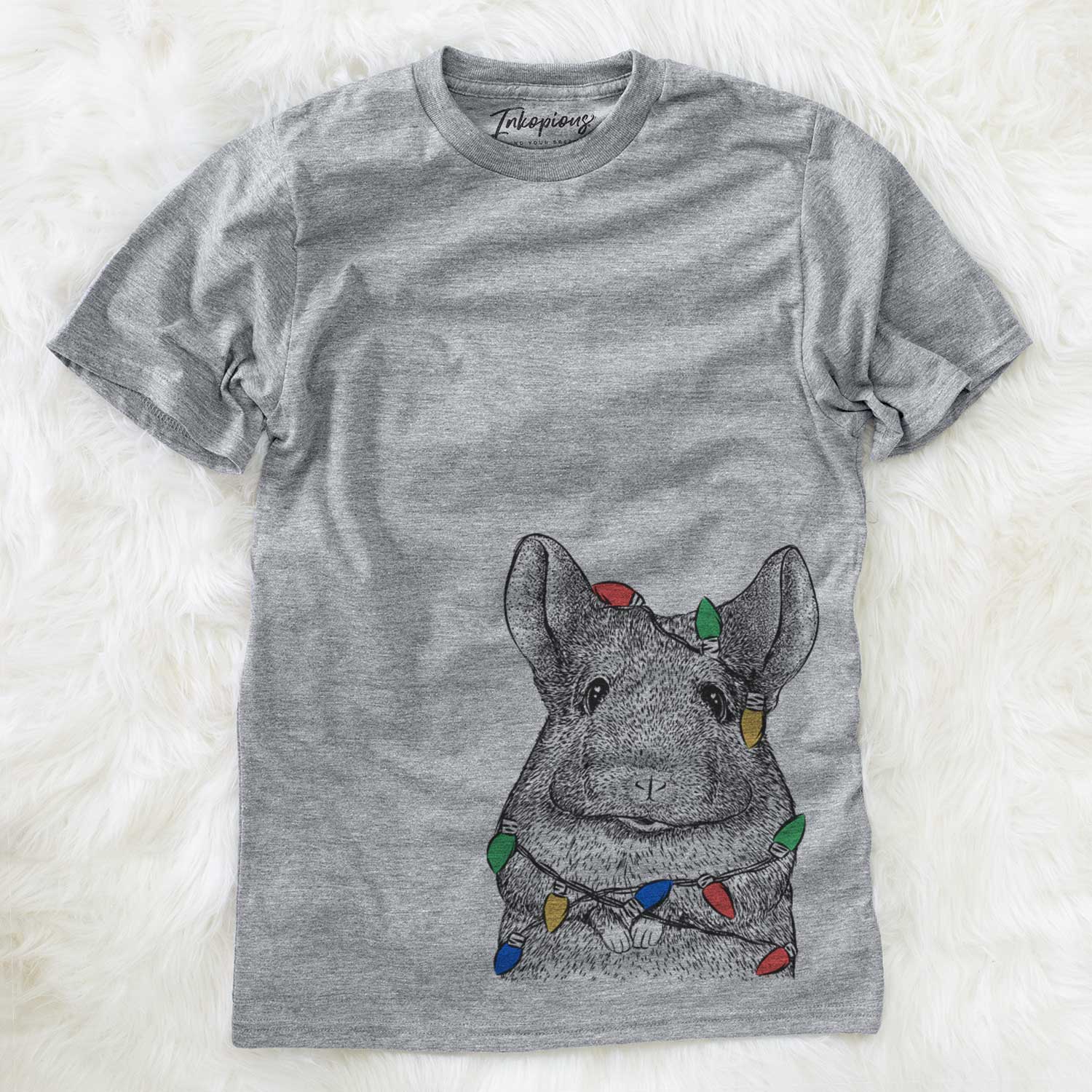 Christmas Lights Mojo the Chinchilla - Unisex Crewneck