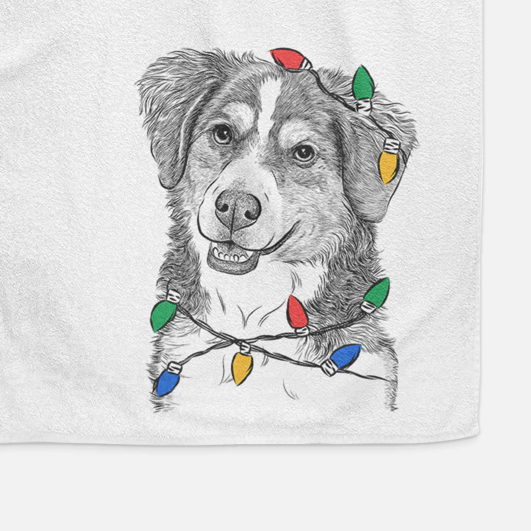 Molly the Miniature Bernedoodle Decorative Hand Towel