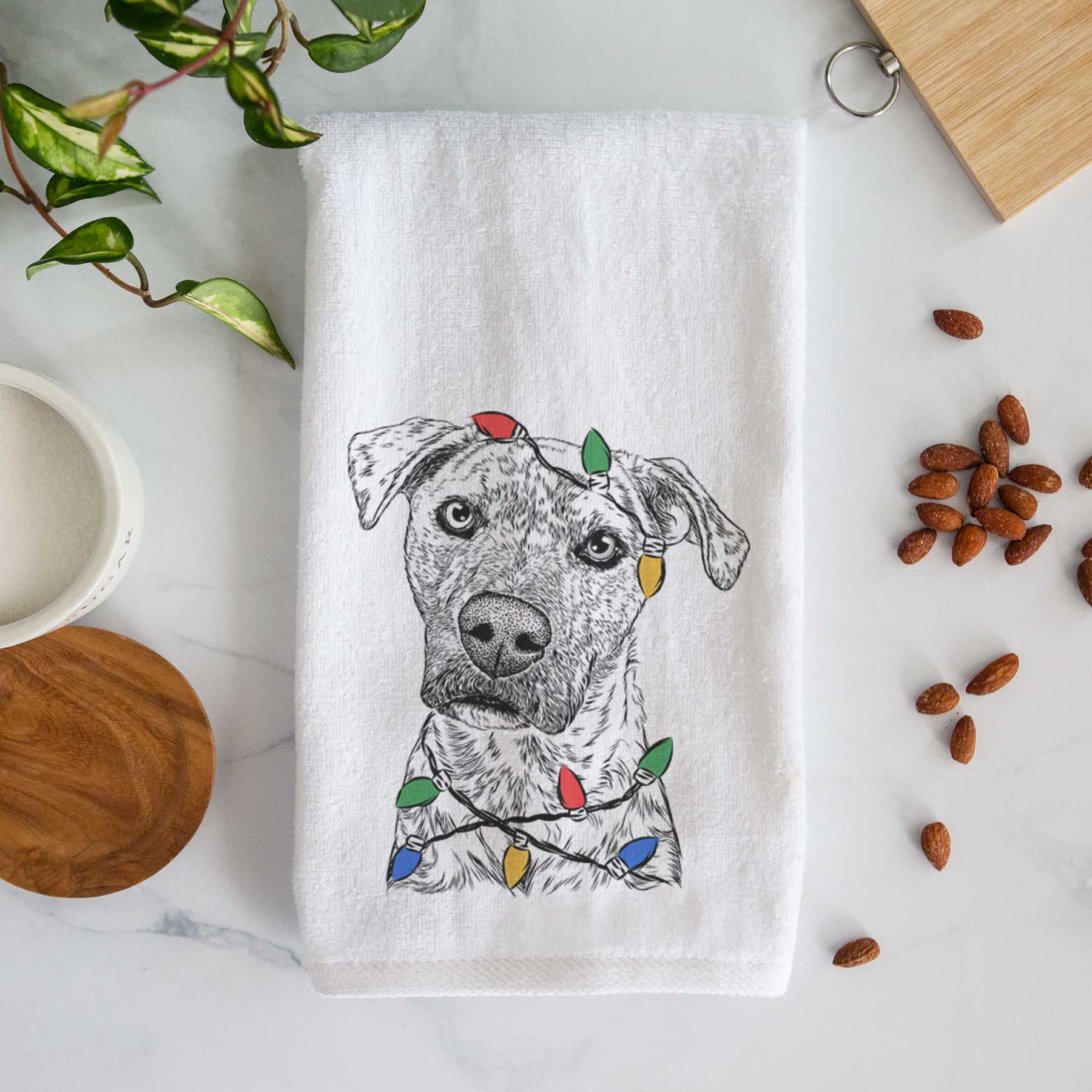 Monster Baby the Pitbull Mix Decorative Hand Towel