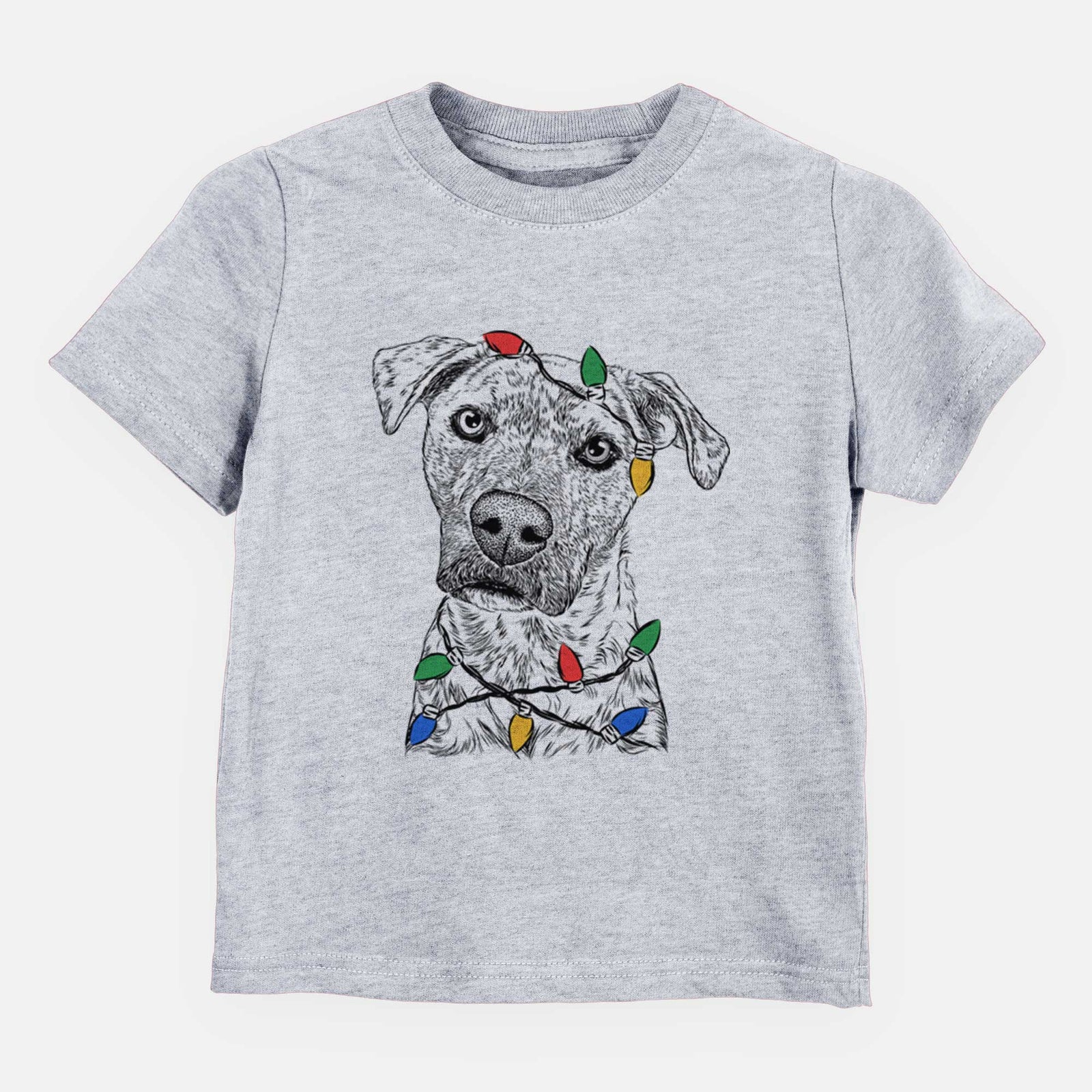 Christmas Lights Monster Baby the Pitbull Mix - Kids/Youth/Toddler Shirt