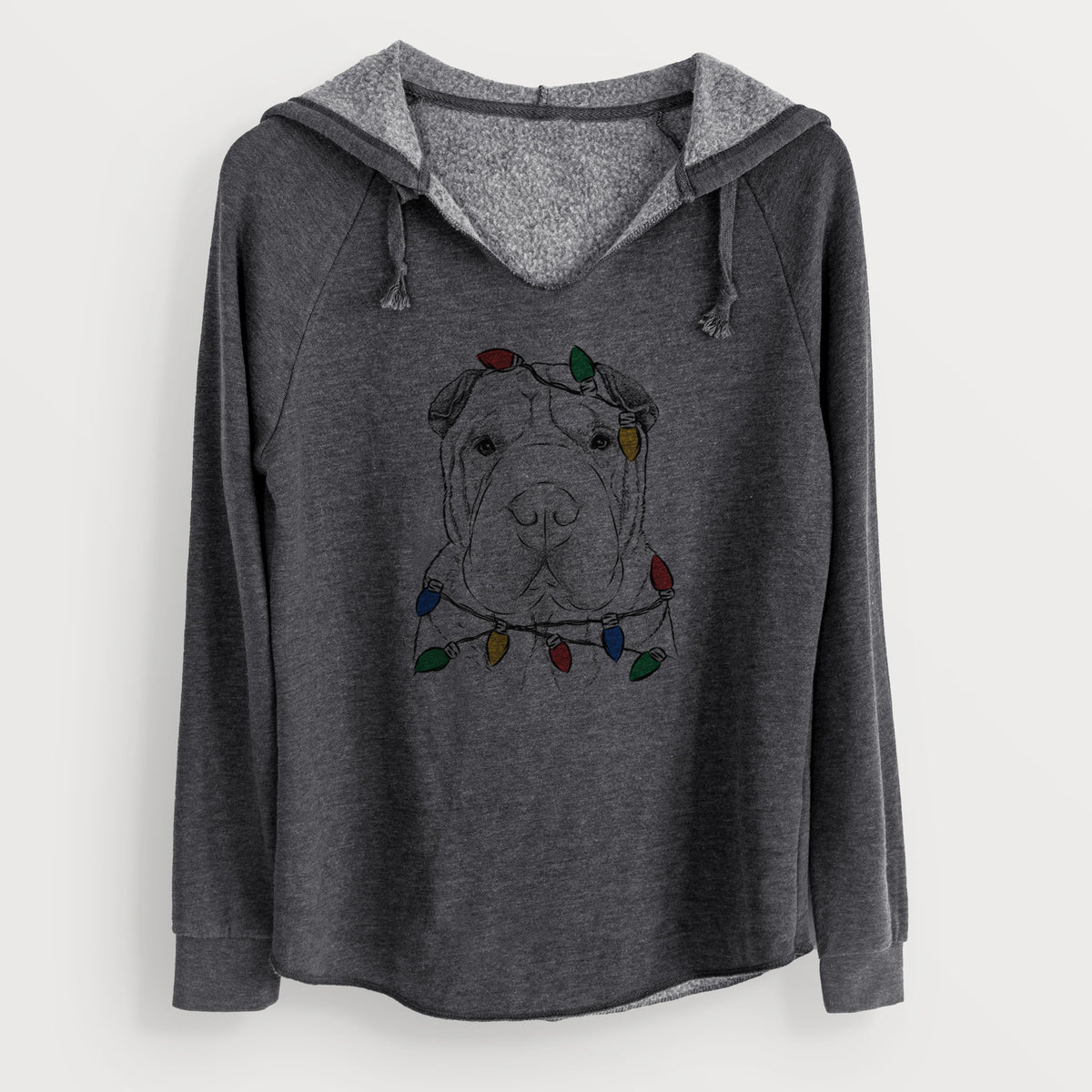 Christmas Lights Moomers the Shar Pei - Cali Wave Hooded Sweatshirt