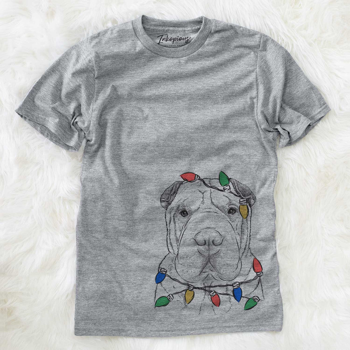 Christmas Lights Moomers the Shar Pei - Unisex Crewneck