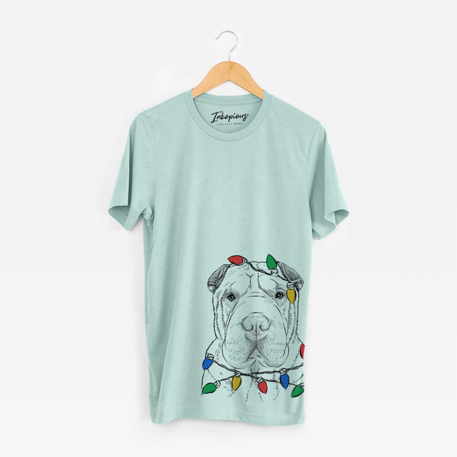 Christmas Lights Moomers the Shar Pei - Unisex Crewneck