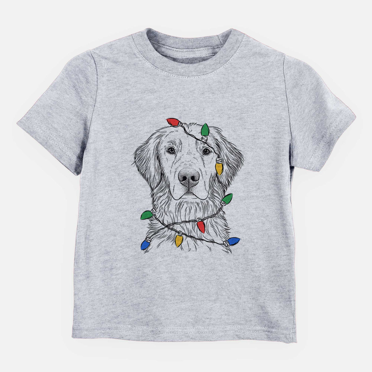 Christmas Lights Moose the Field Golden Retriever - Kids/Youth/Toddler Shirt