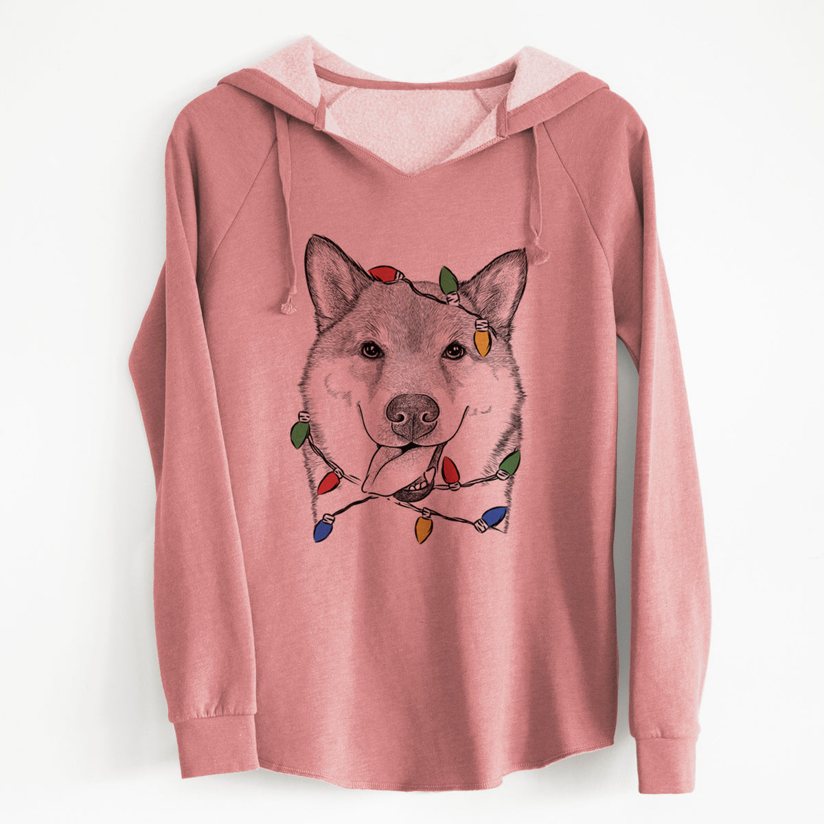 Christmas Lights Mothra the Shiba Inu - Cali Wave Hooded Sweatshirt