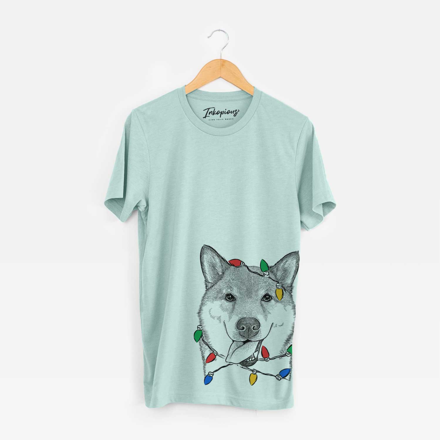 Christmas Lights Mothra the Shiba Inu - Unisex Crewneck