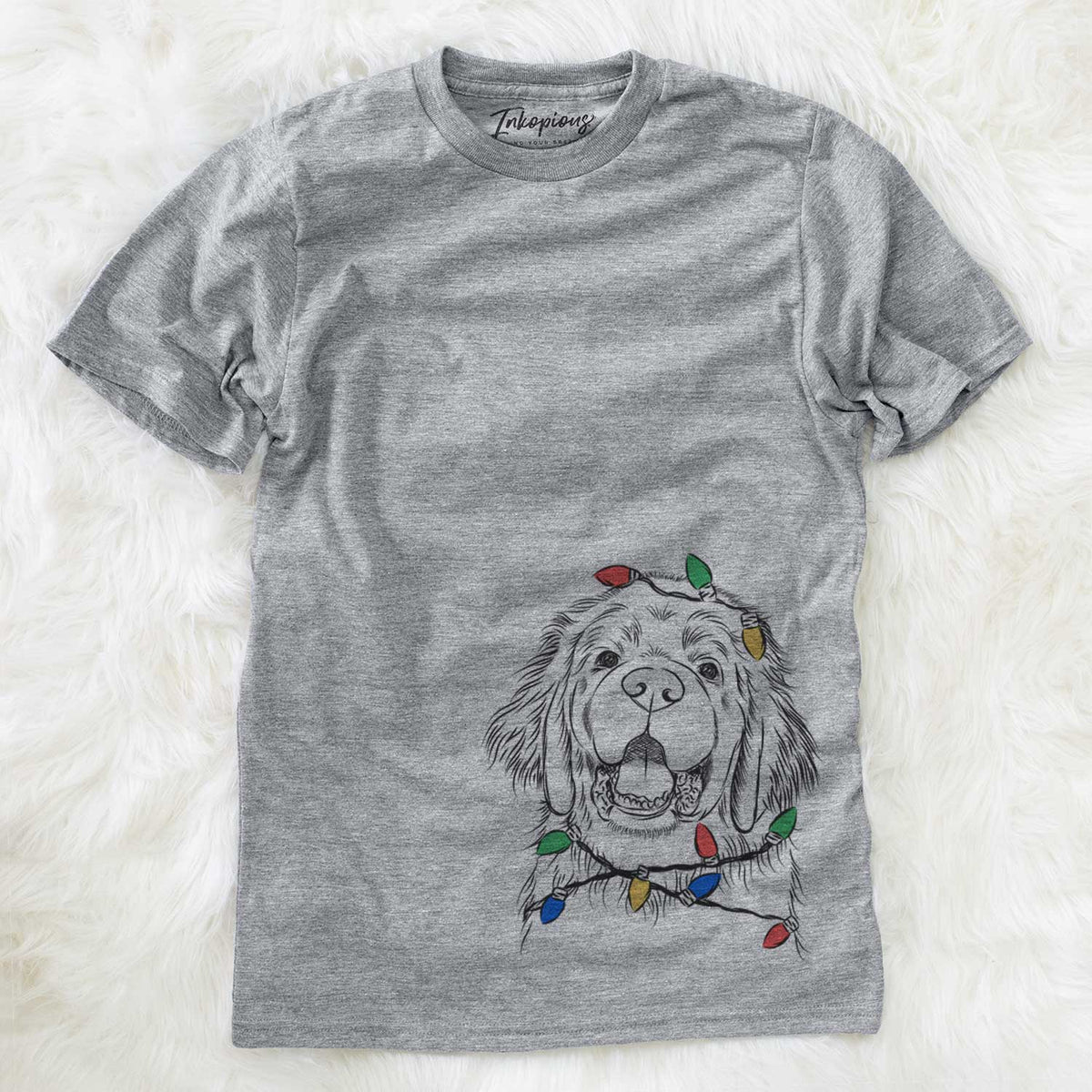 Christmas Lights Mozart the Newfoundland - Unisex Crewneck