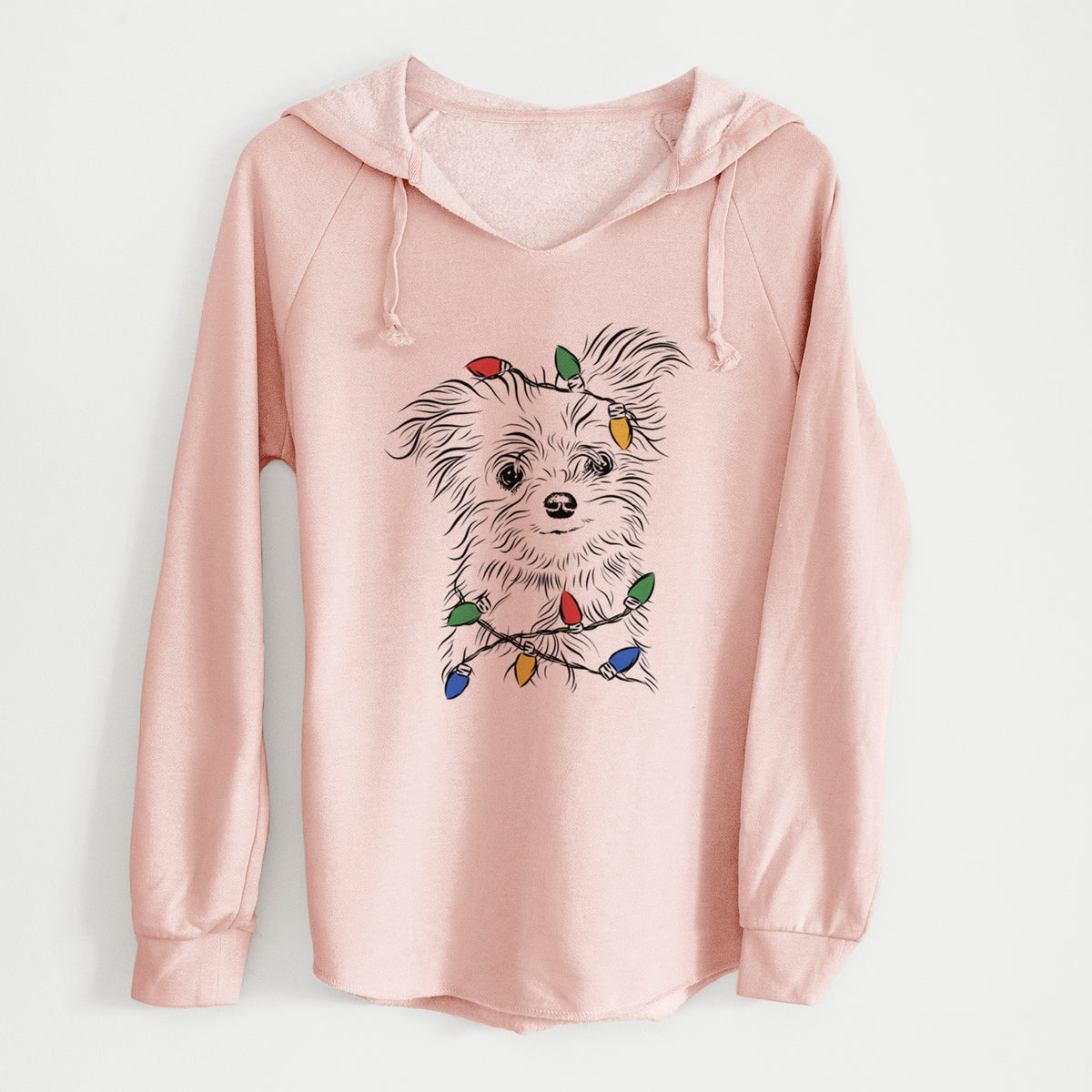Christmas Lights Mr. Gucci Poochi the Maltese - Cali Wave Hooded Sweatshirt