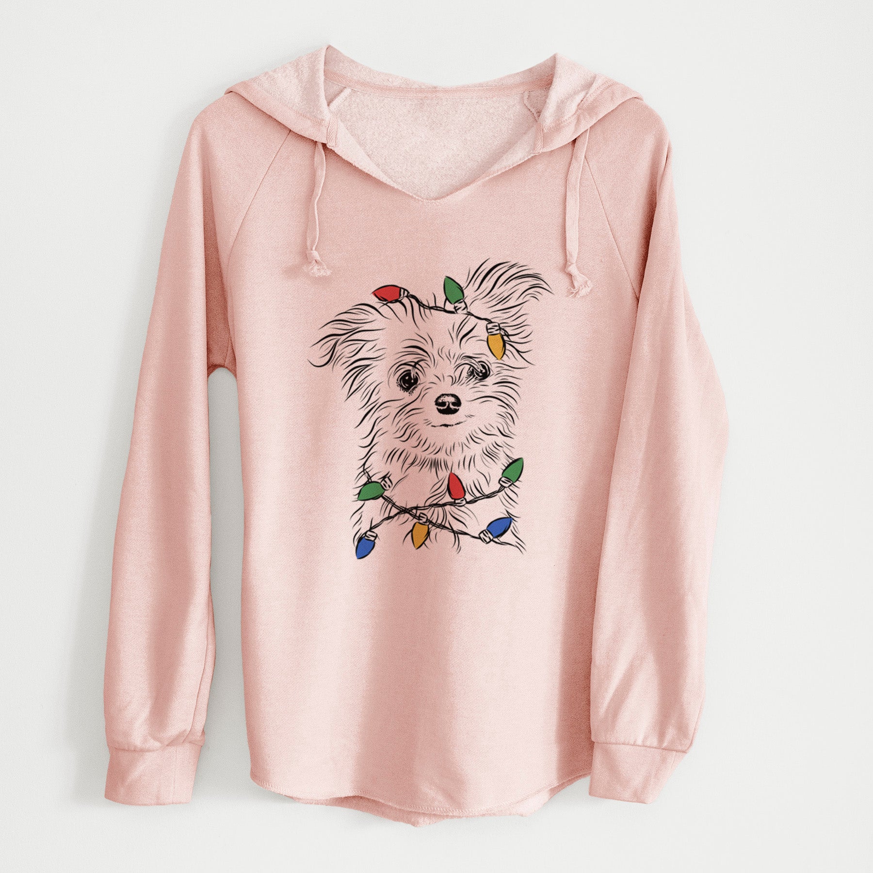 Christmas Lights Mr. Gucci Poochi the Maltese - Cali Wave Hooded Sweatshirt