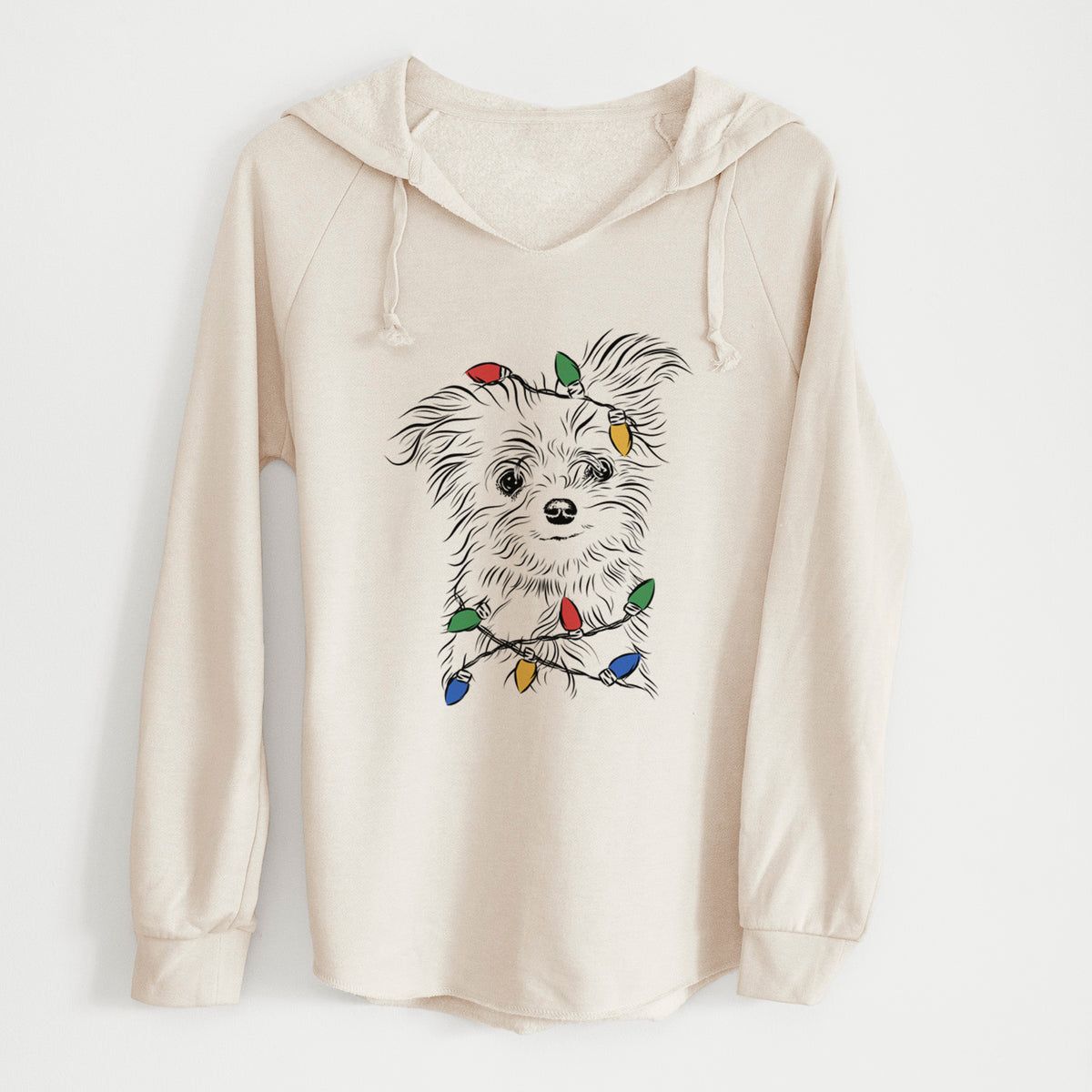 Christmas Lights Mr. Gucci Poochi the Maltese - Cali Wave Hooded Sweatshirt