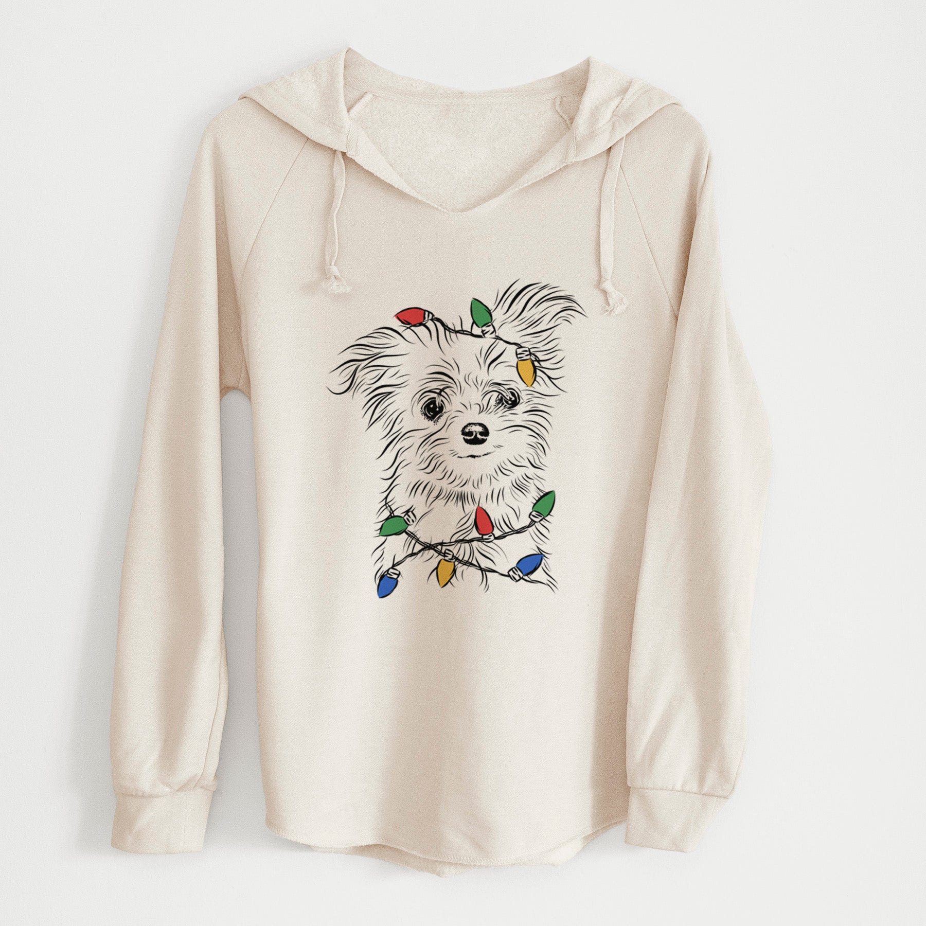 Christmas Lights Mr. Gucci Poochi the Maltese - Cali Wave Hooded Sweatshirt