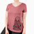 Christmas Lights Mr. Otis the Prairie Dog - Women's V-neck Shirt