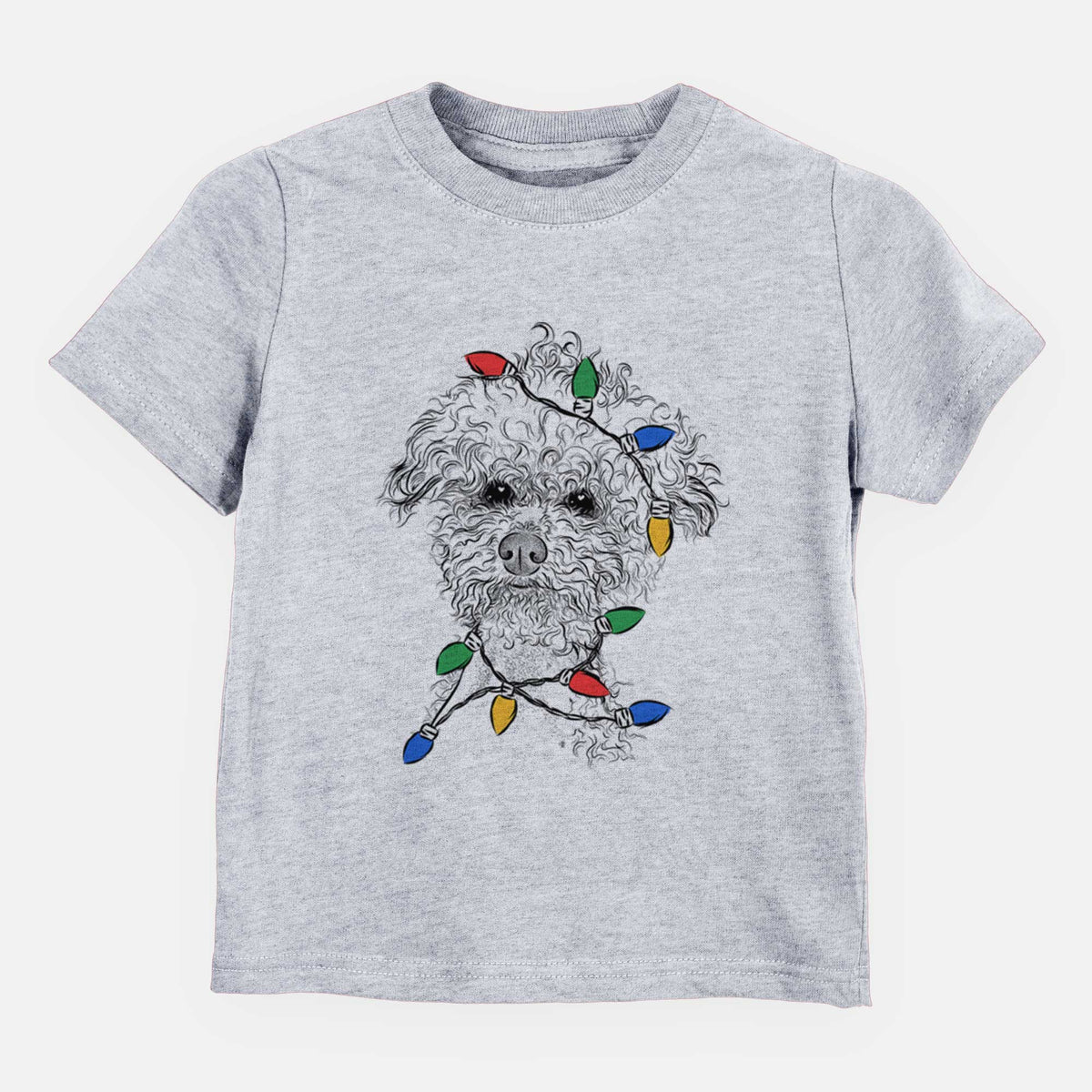 Christmas Lights Muffin the Poodle - Kids/Youth/Toddler Shirt