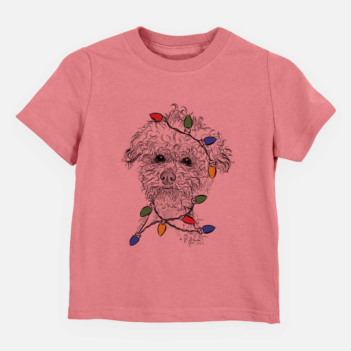 Christmas Lights Muffin the Poodle - Kids/Youth/Toddler Shirt