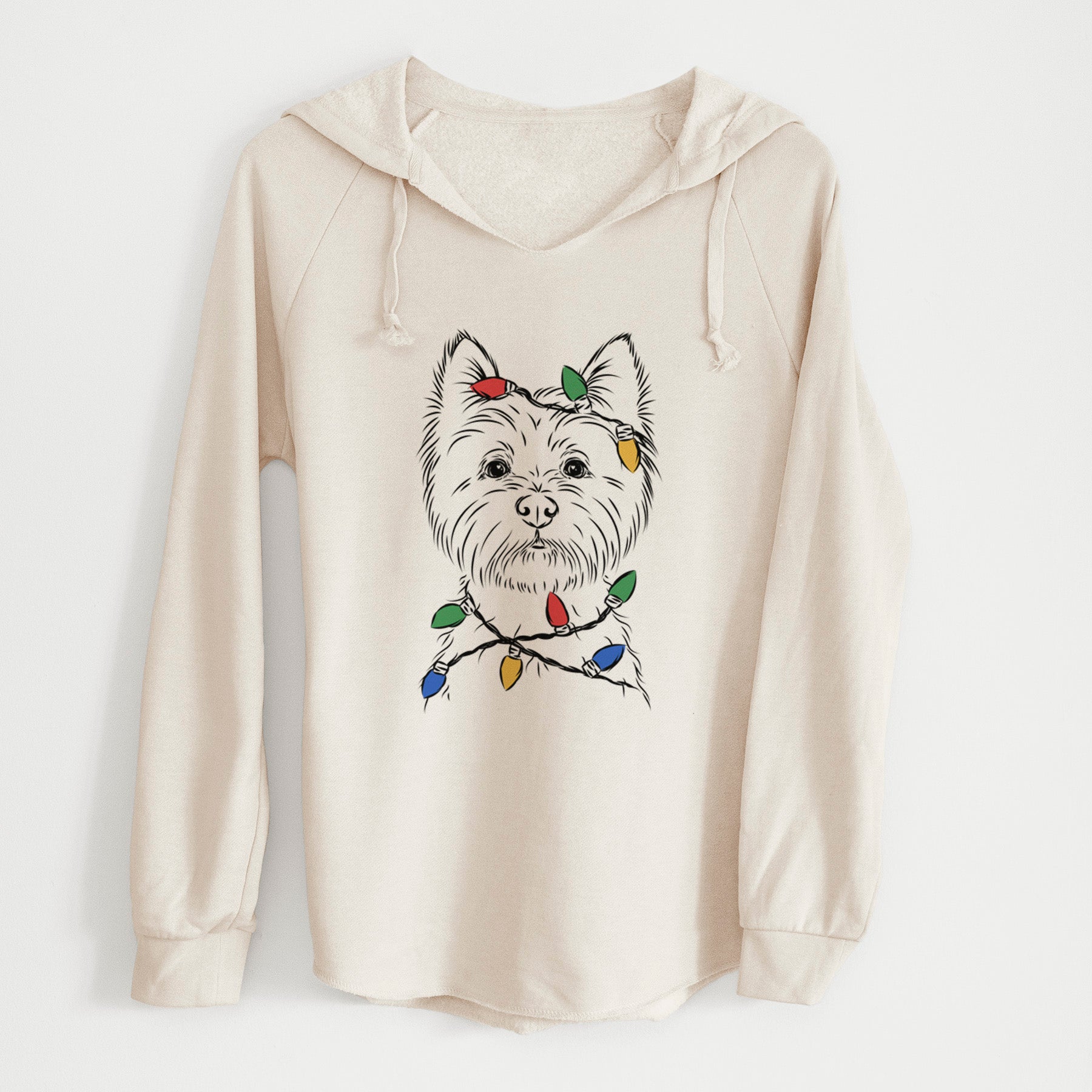 Christmas Lights Murphy the West Highland Terrier - Cali Wave Hooded Sweatshirt