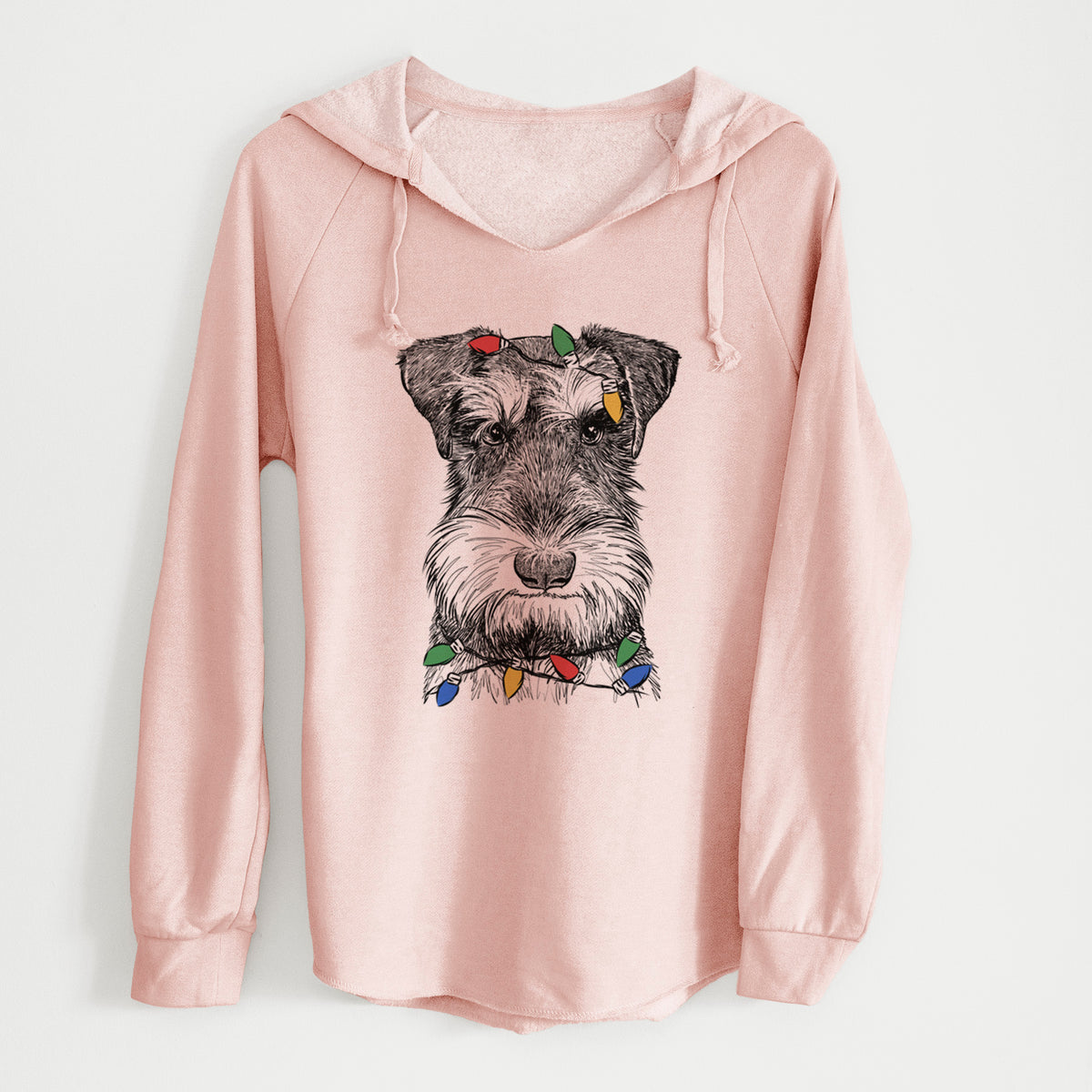 Christmas Lights Murphy the Mini Schnauzer - Cali Wave Hooded Sweatshirt