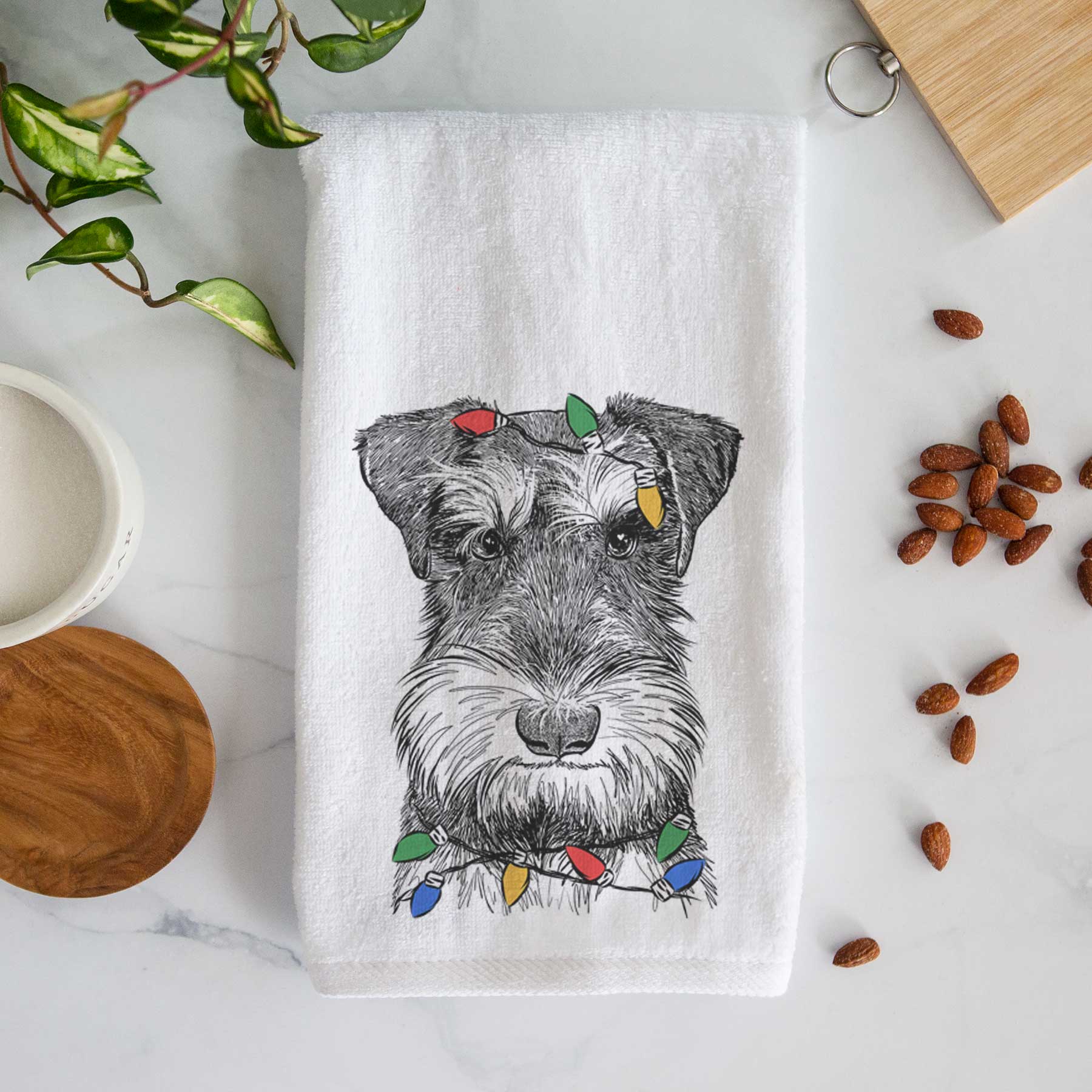 Murphy the Mini Schnauzer Decorative Hand Towel