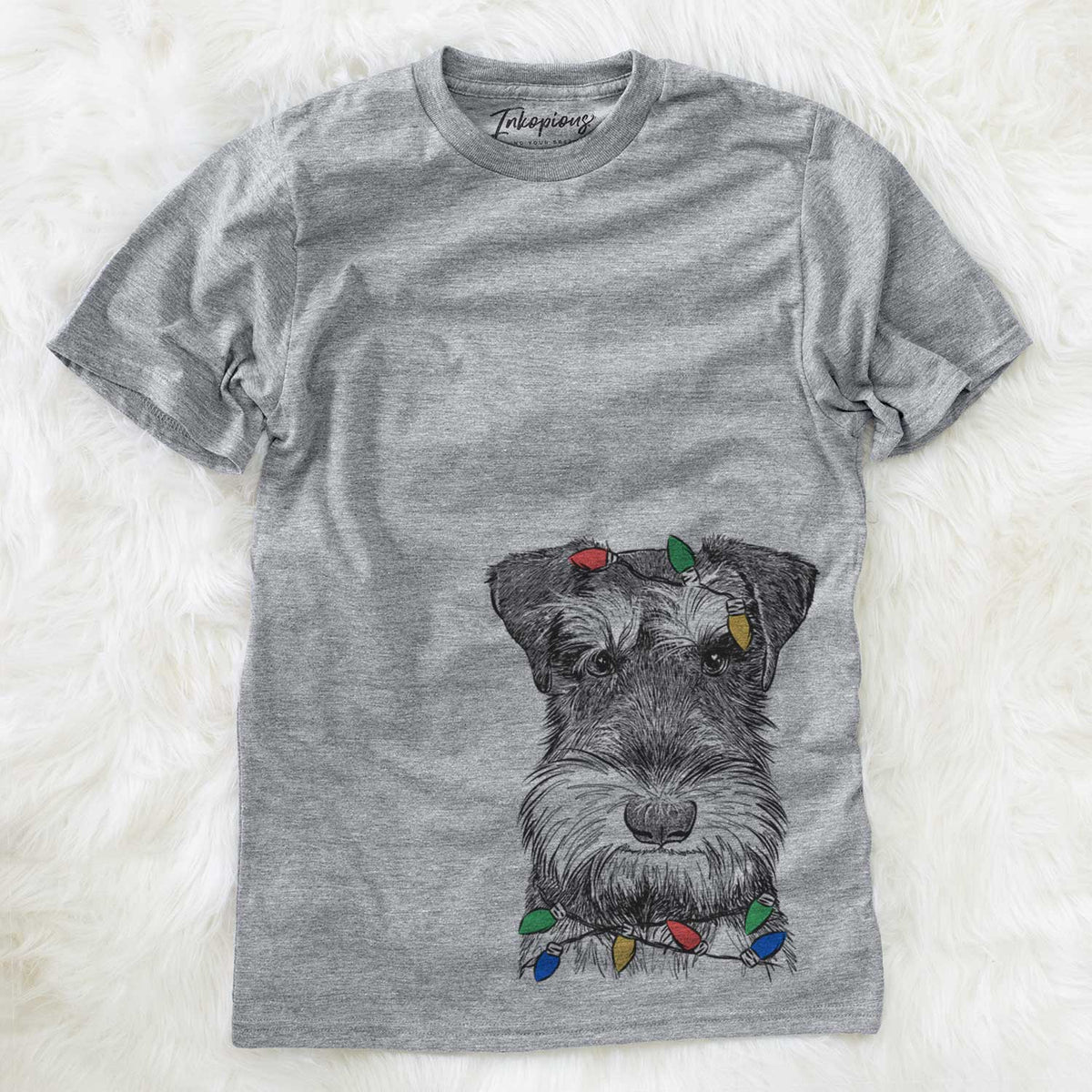 Christmas Lights Murphy the Mini Schnauzer - Unisex Crewneck
