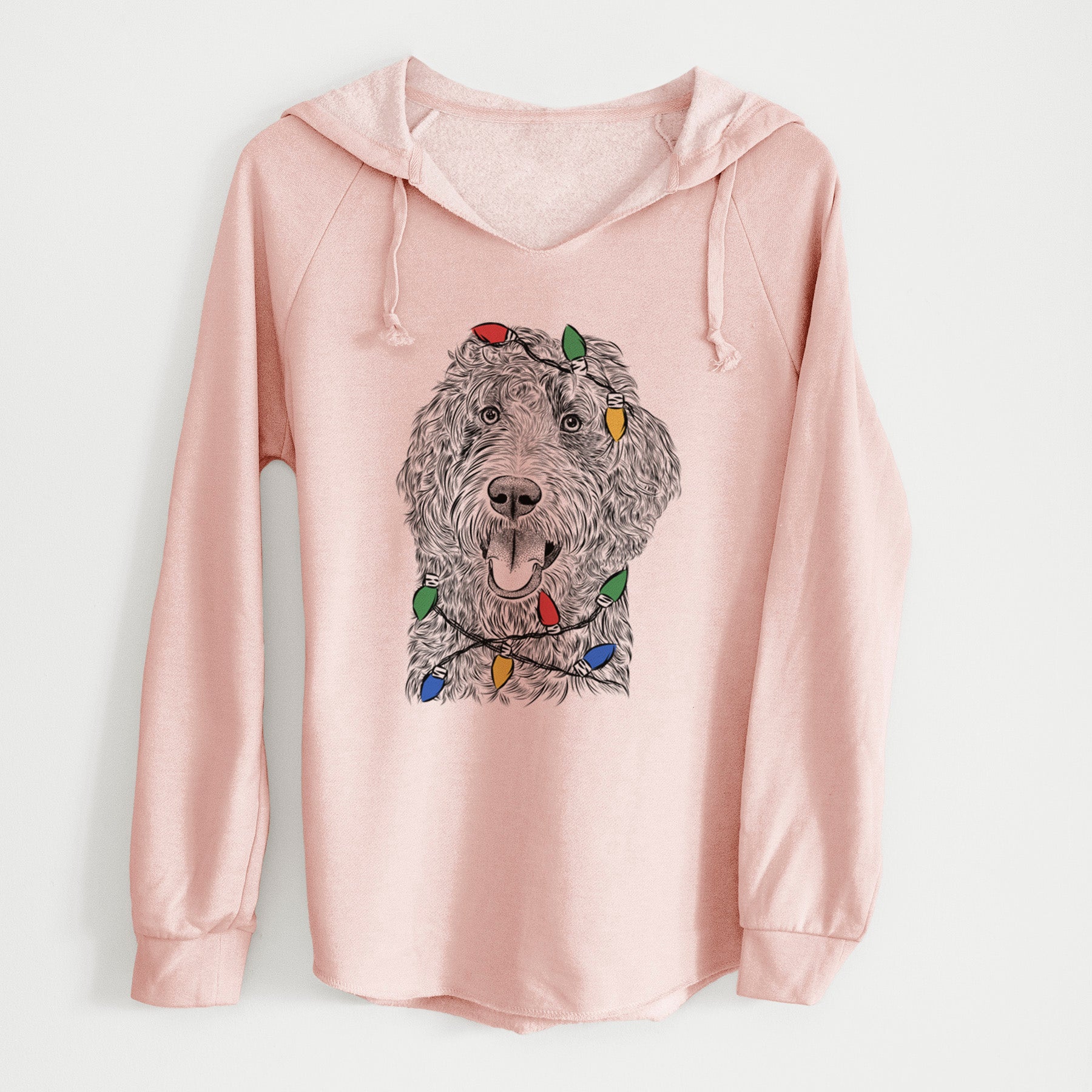 Christmas Lights Murr Dog the Labradoodle - Cali Wave Hooded Sweatshirt