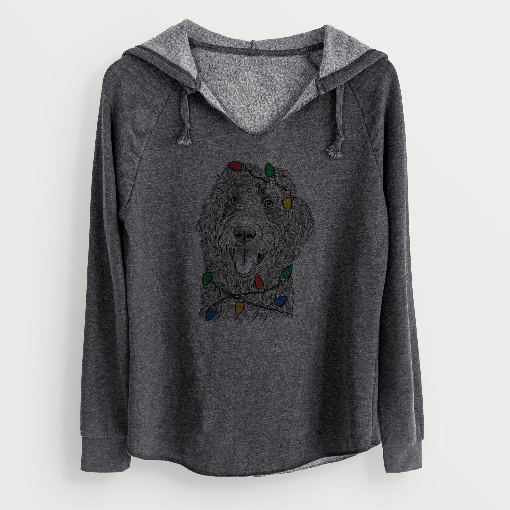 Christmas Lights Murr Dog the Labradoodle - Cali Wave Hooded Sweatshirt