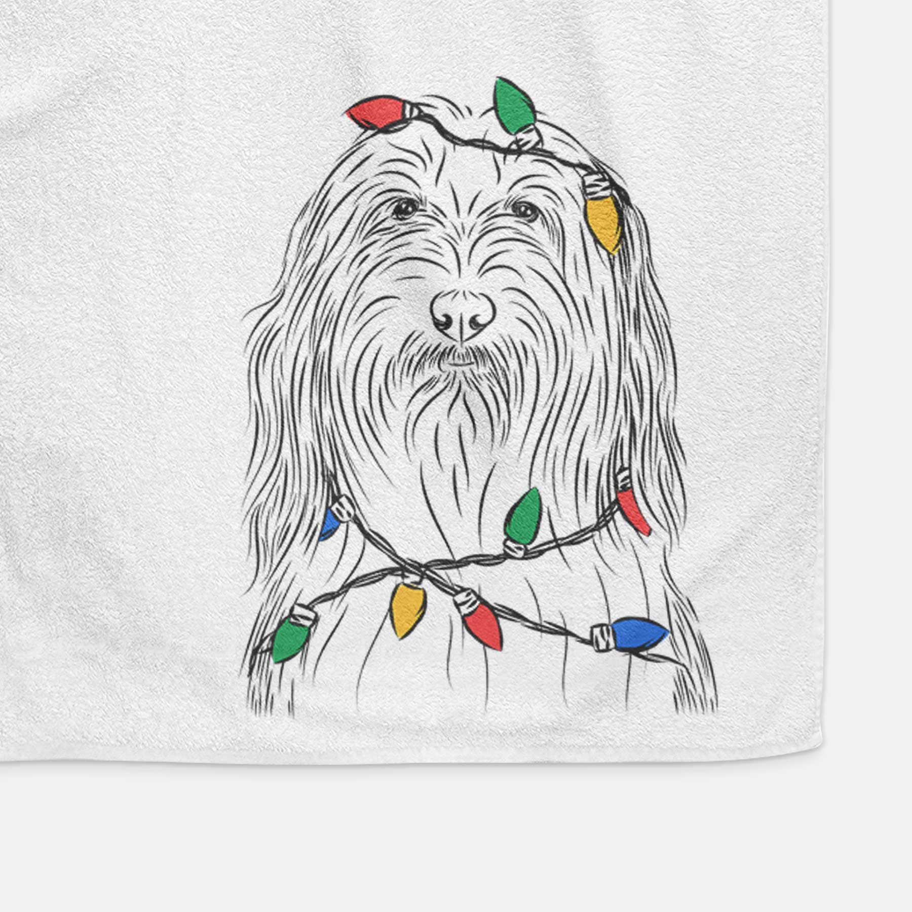 Murray the Bearded Collie Decorative Hand Towel