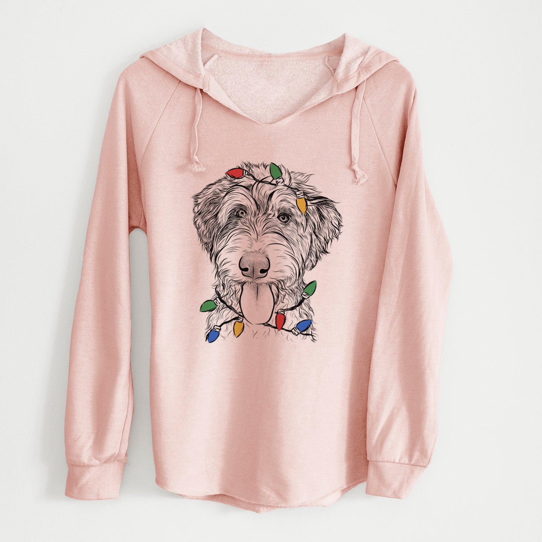 Christmas Lights Myrtle Mae the Aussiedoodle - Cali Wave Hooded Sweatshirt