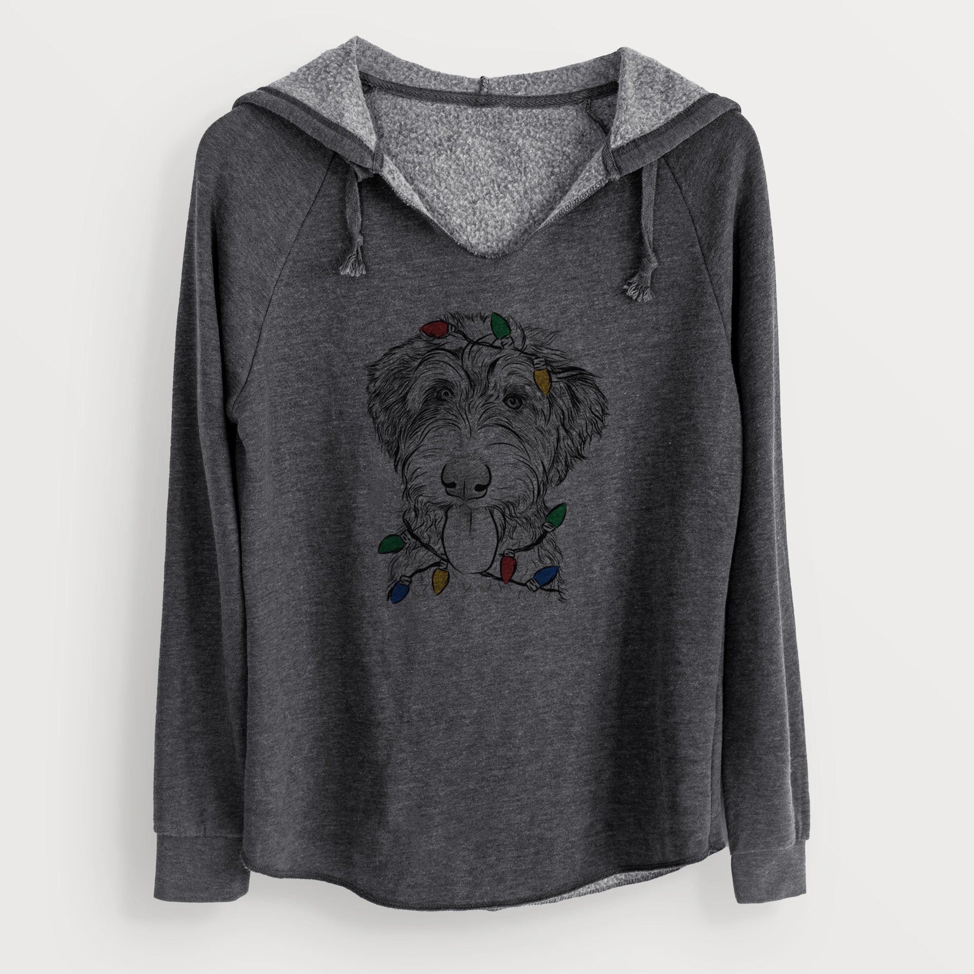 Christmas Lights Myrtle Mae the Aussiedoodle - Cali Wave Hooded Sweatshirt