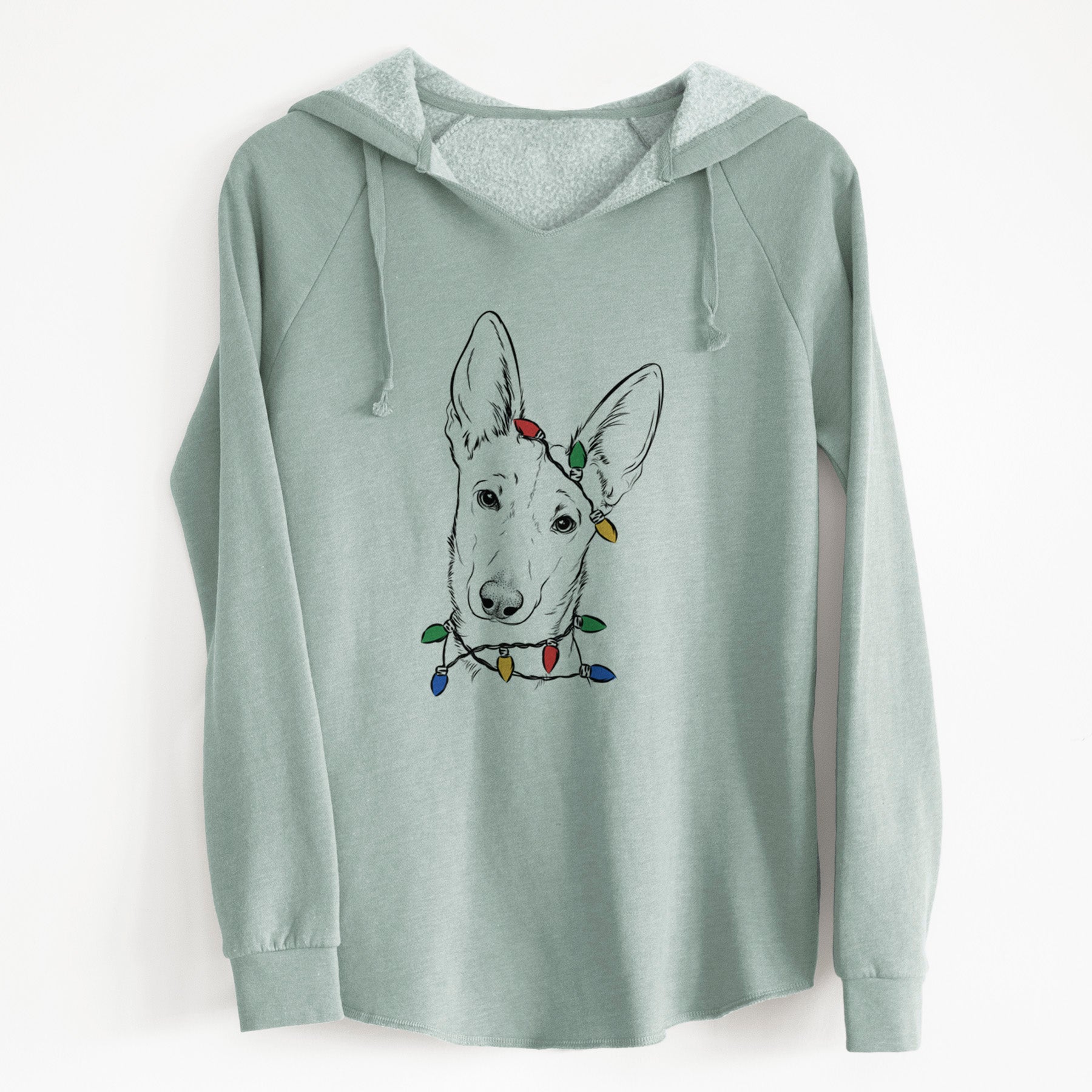 Christmas Lights Nala the Carolina Dog - Cali Wave Hooded Sweatshirt