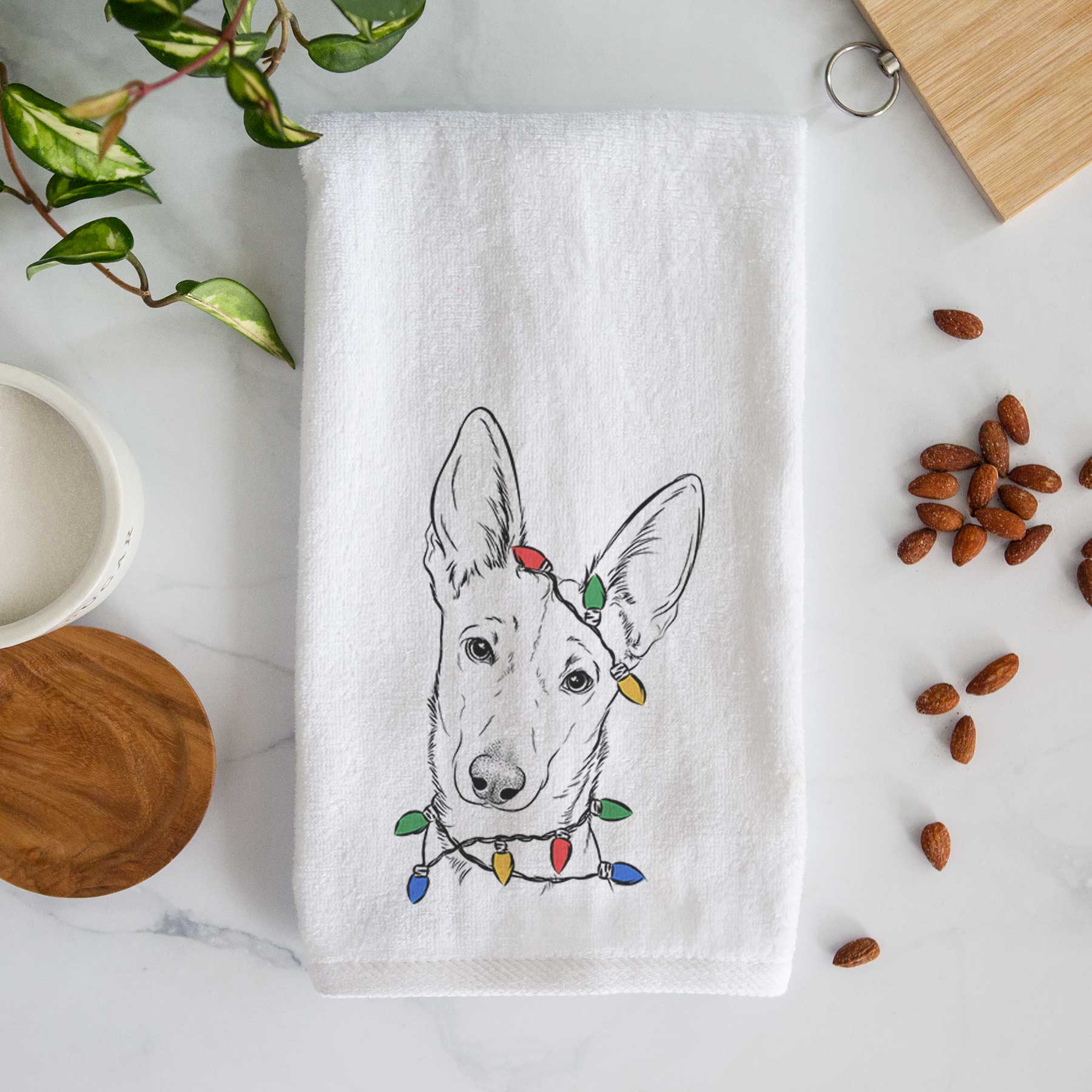 Nala the Carolina Dog Decorative Hand Towel