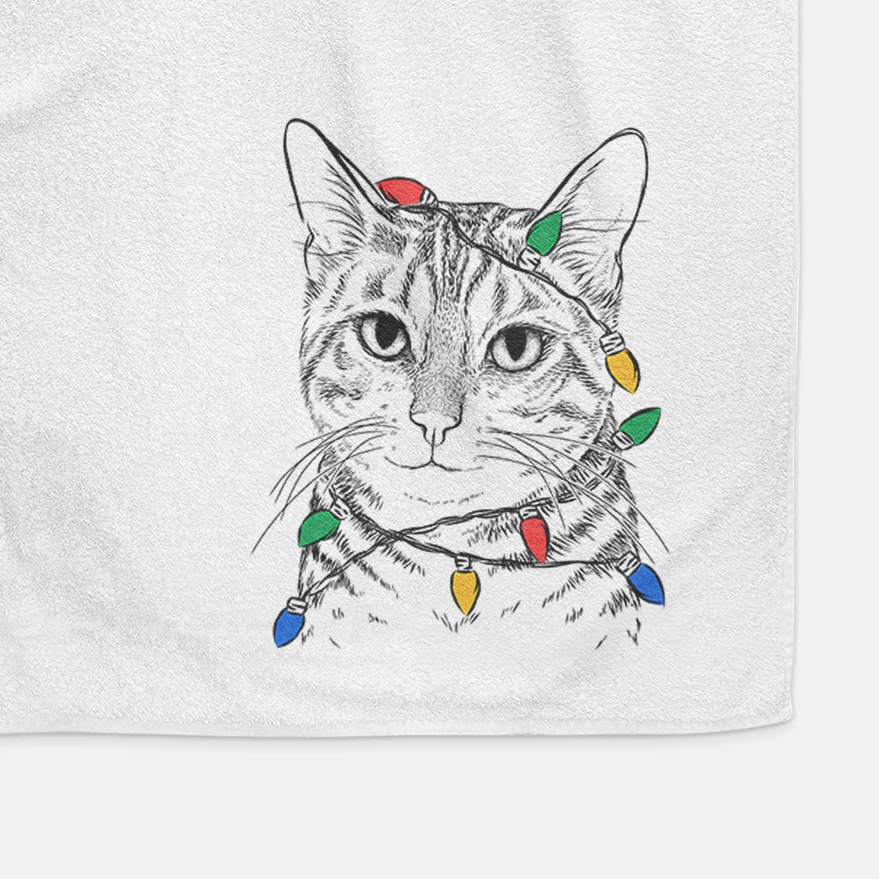 Nell the Tabby Cat Decorative Hand Towel