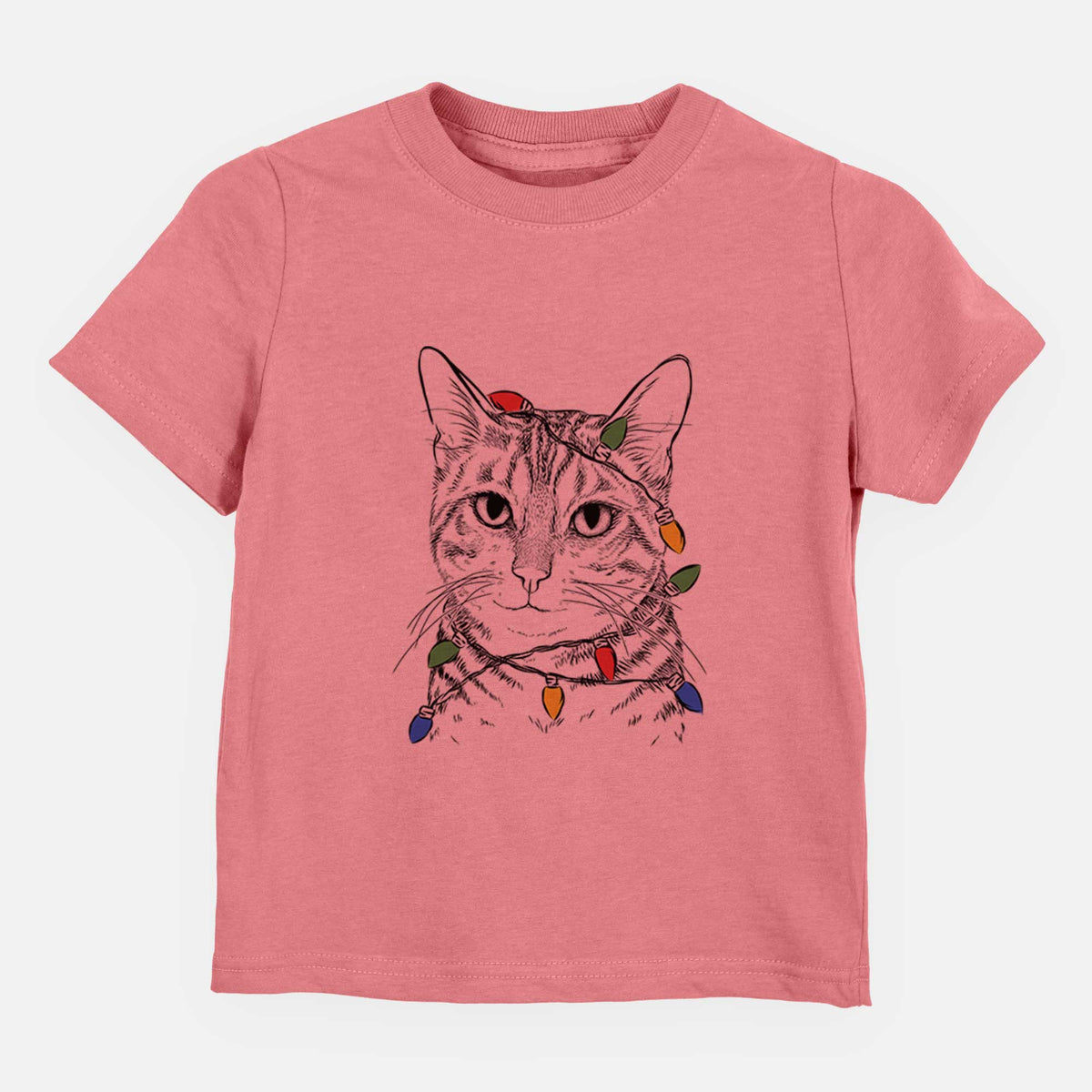 Christmas Lights Nell the Tabby Cat - Kids/Youth/Toddler Shirt